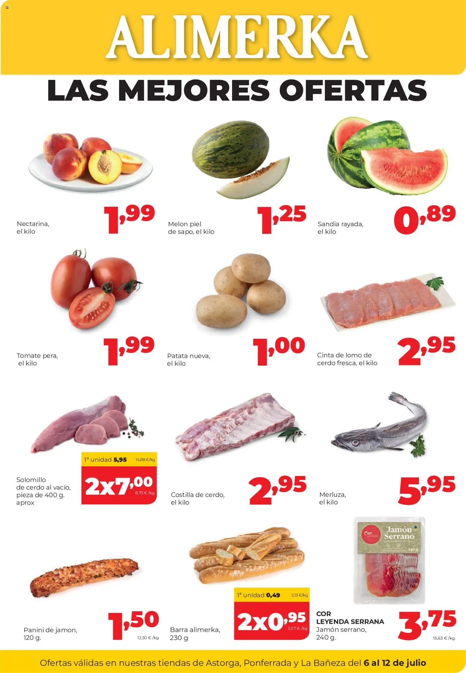 Alimerka Astorga, Ponferrada, La Bañeza │ válido desde el 06/07/2026 | Página: 1