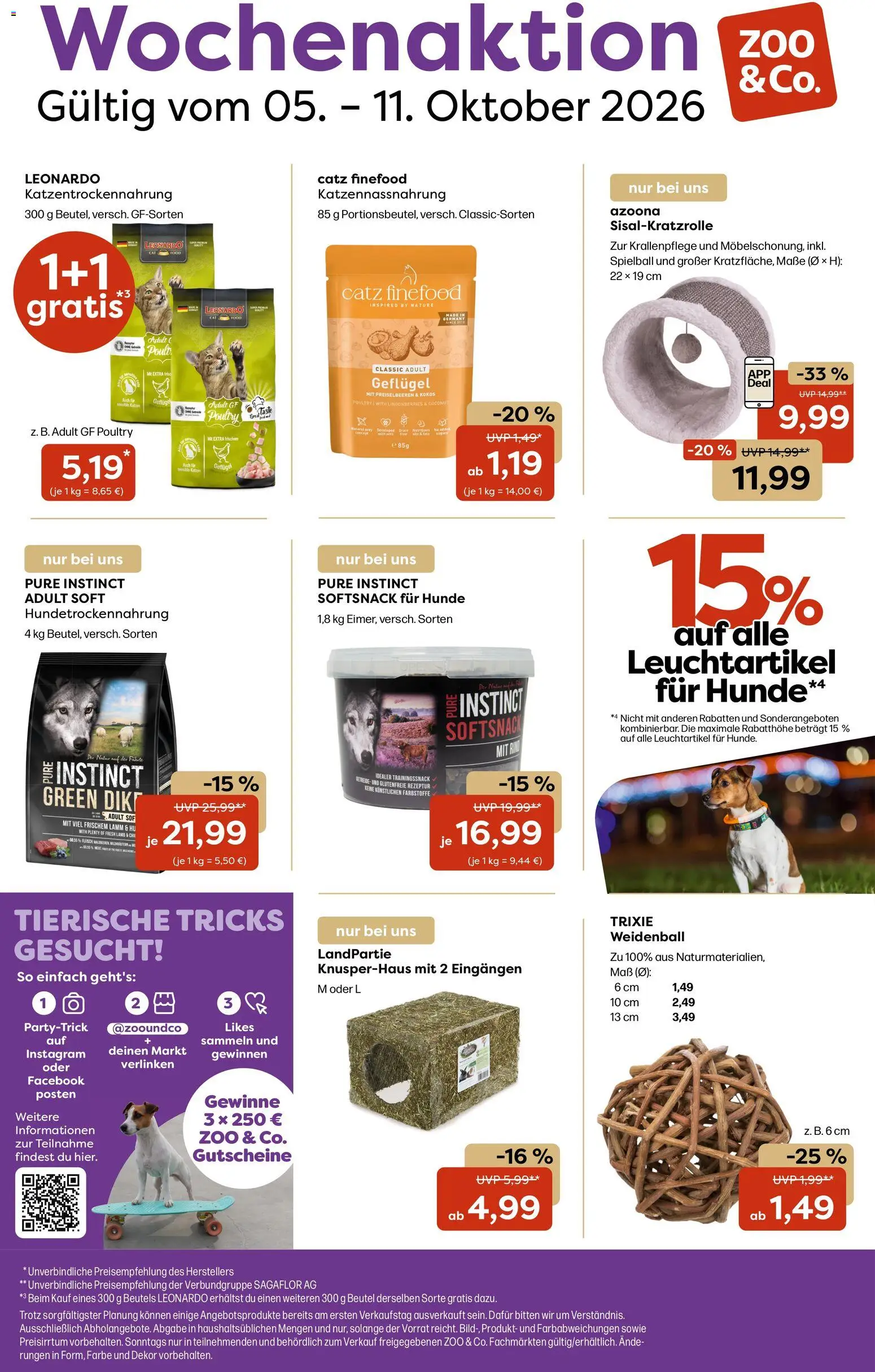Zoo & co Prospekt – gültig ab 05.10.2026 | Seite: 1 | Produkte: Preiselbeeren, Getreide
