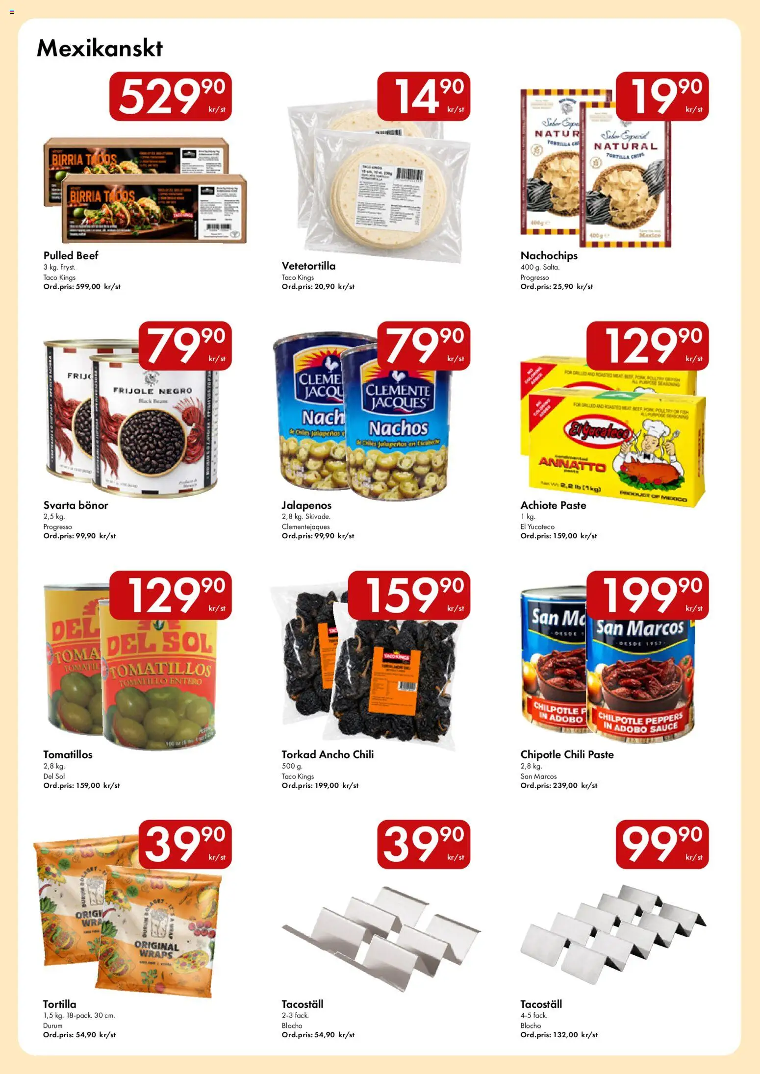 Snabbgross reklamblad aktuell från 21/09/2026 | Sida: 10 | Produkter: Svarta bönor, Tortilla, Chili, Bönor
