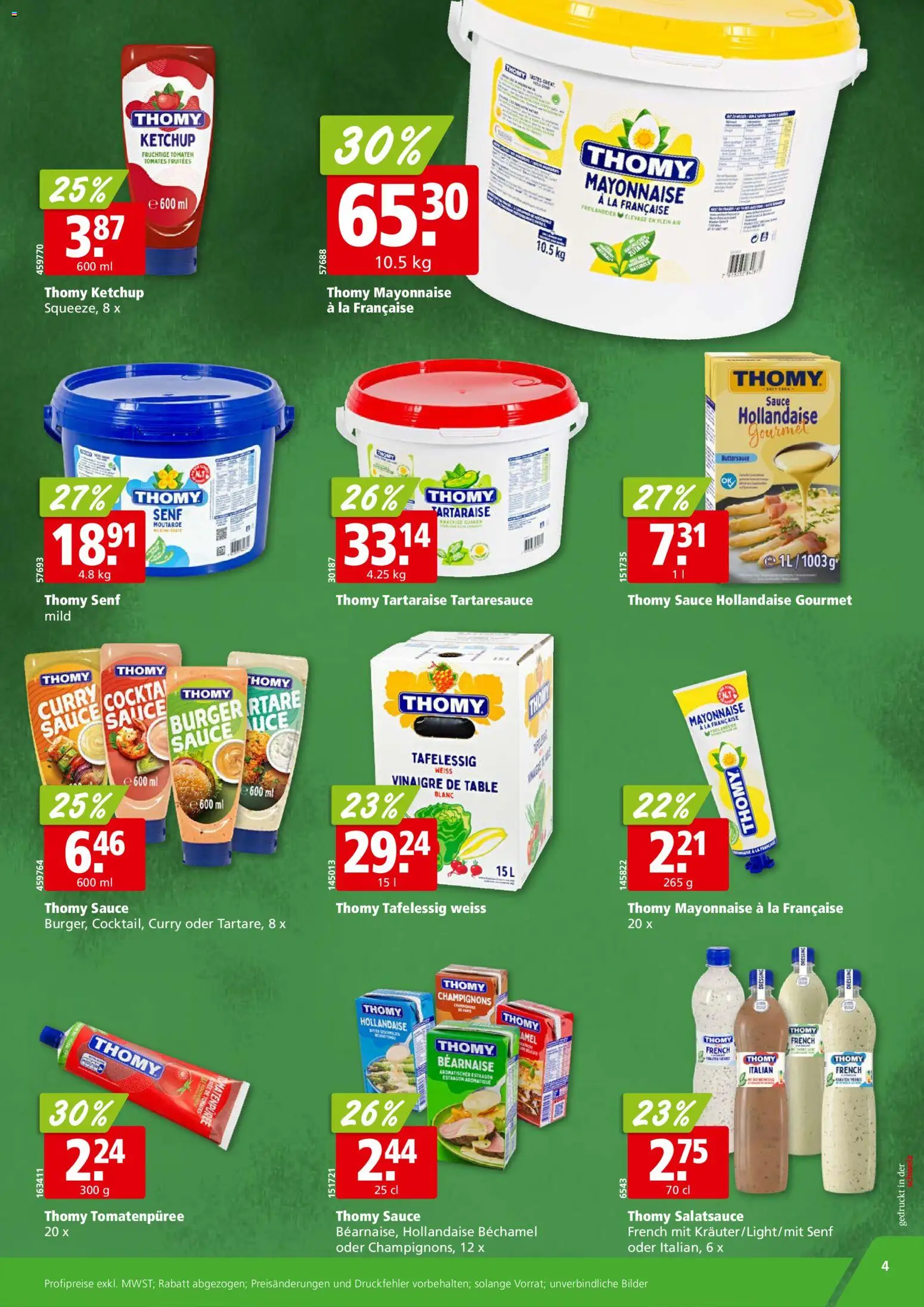 Aligro aktionen Nestlé Schlieren, Gossau SG, Frauenfeld, Rapperswil-Jona, Sargans, Bern – gültig ab 19.10.2026 | Seite: 4 | Produkte: Dressing, Tomatenpüree, Champignons, Mayonnaise