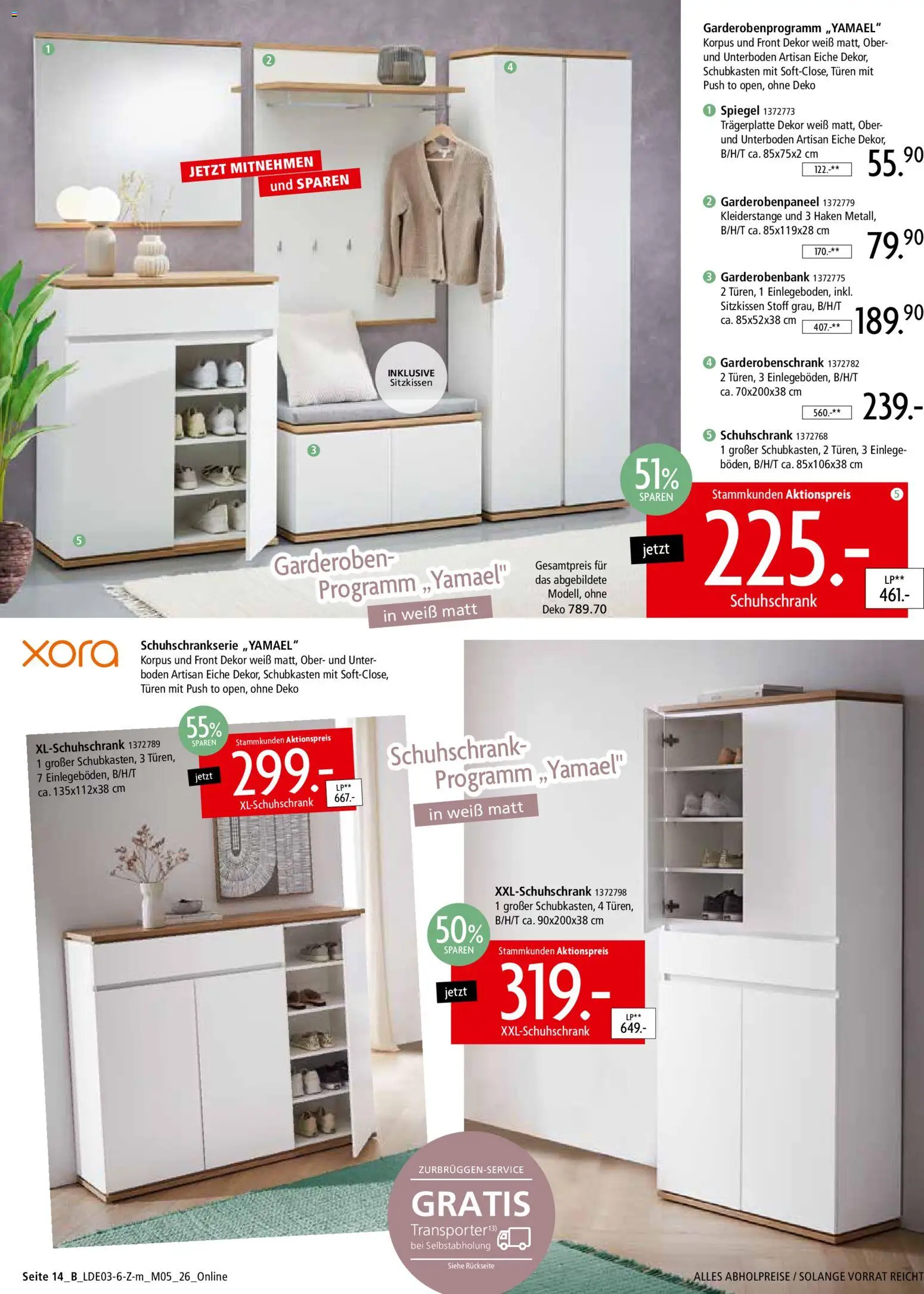 Zurbrüggen Prospekt 	 – gültig ab 28.03.2026 | Seite: 22 | Produkte: Spiegel, Garderobenschrank