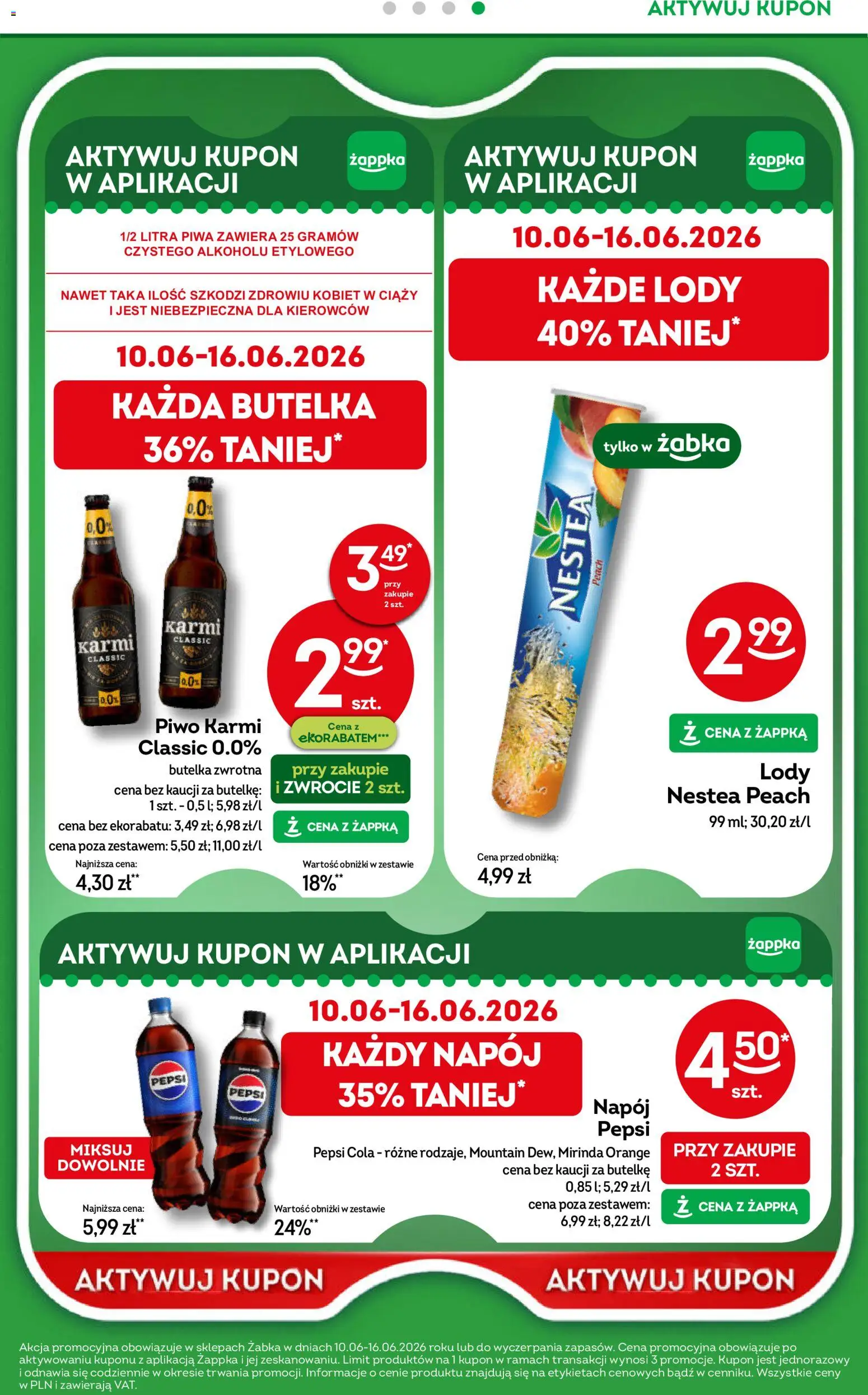 Żabka gazetka od 03.06.2026 | Strona: 59 | Produkty: Wafle, Sok, Lody Magnum, Lody