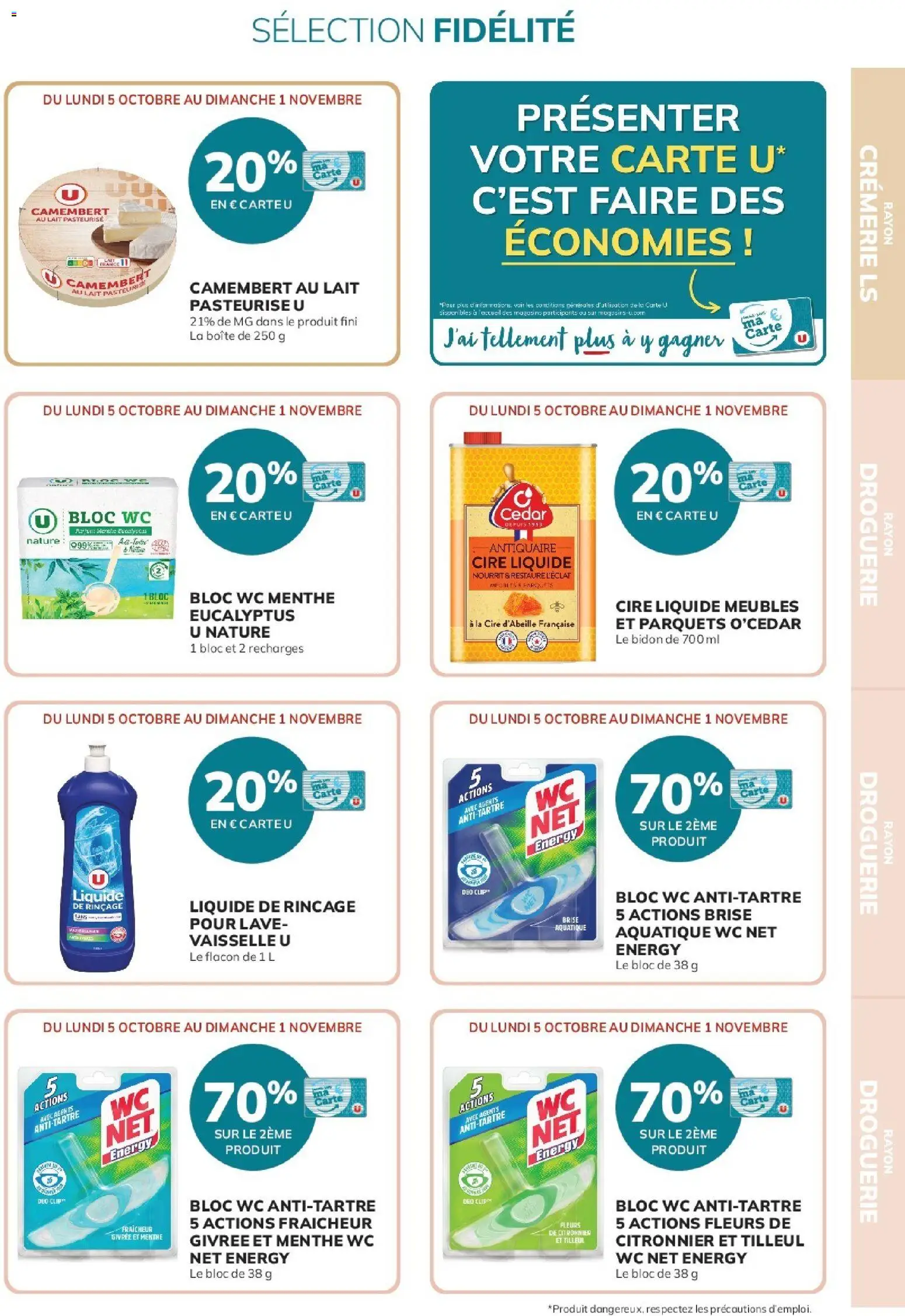 {H1} | Page: 9 | Produits: Cire, Menthe, bloc WC, Lait