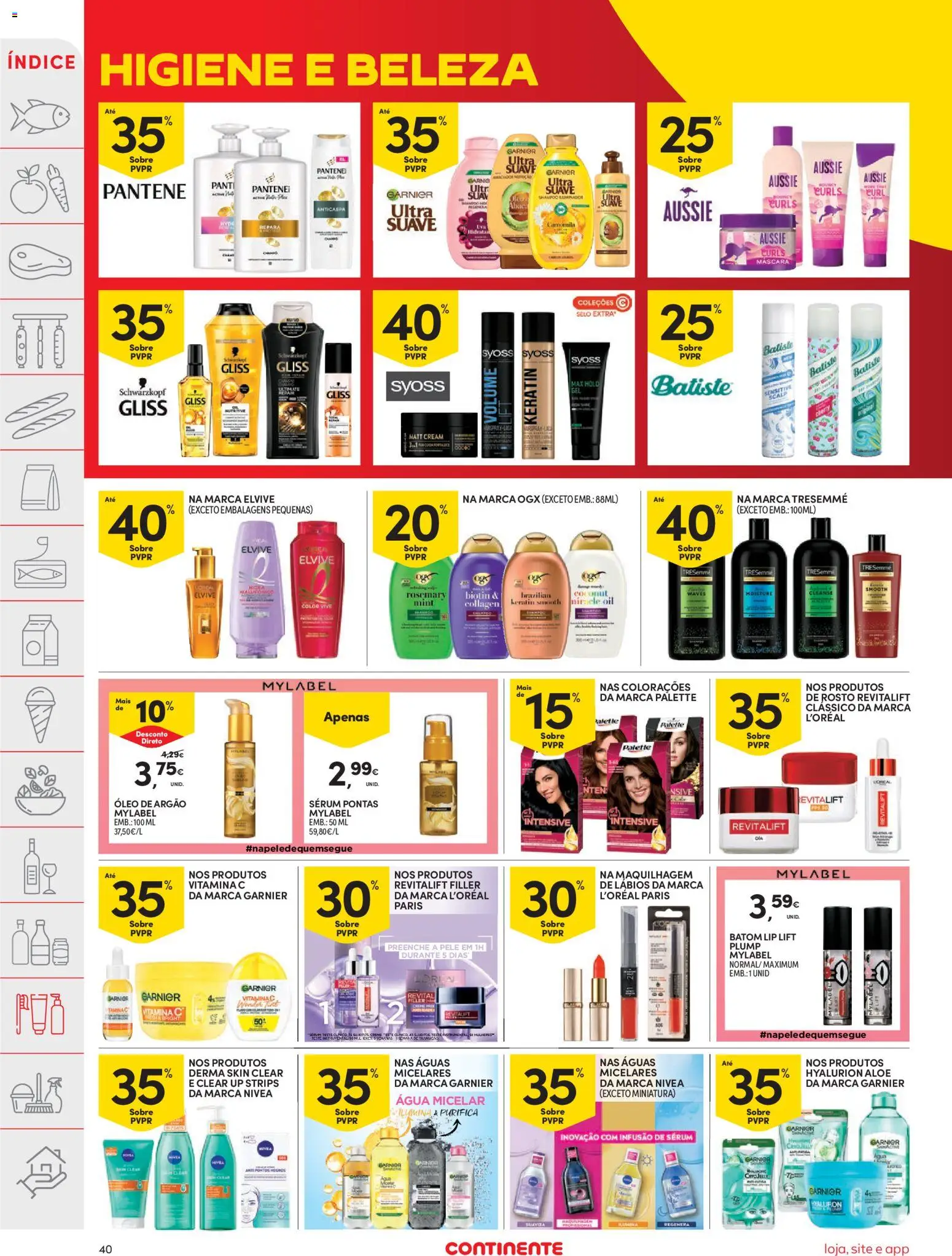 Continente folheto │ válido de 07/07/2026 | Página: 42 | Produtos: Batom, Shampoo, Sérum, Vitamina c