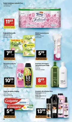 Pogląd oferty "Delikatesy Centrum gazetka" - ważna od 09.07.2026 | Strona: 36 | Produkty: Podpaski, Mleko, Odżywka, Żel pod prysznic