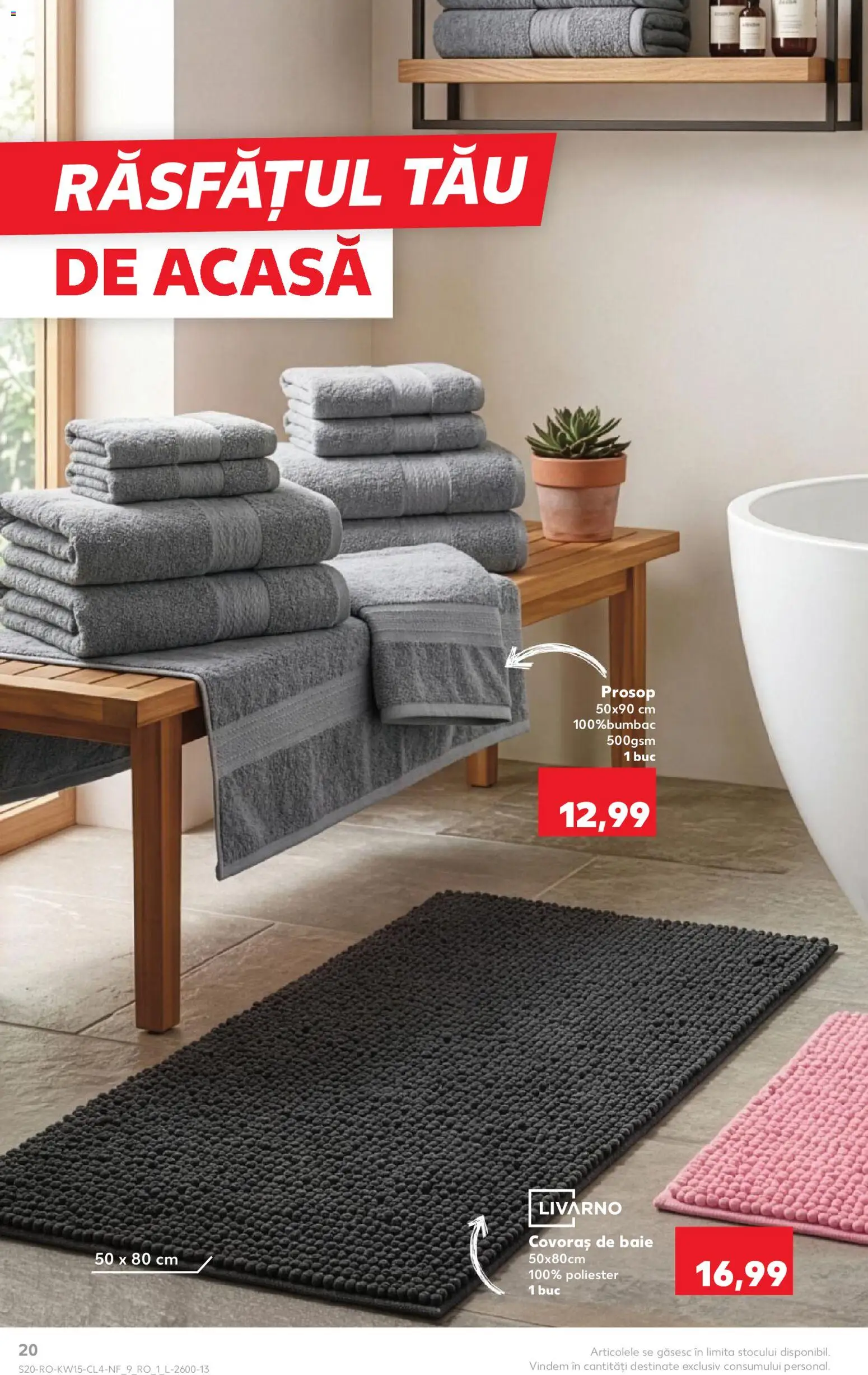 Noul catalog Kaufland – valabil de la 08.04.2026 | Pagină: 20 | Produse: Covoraș de baie