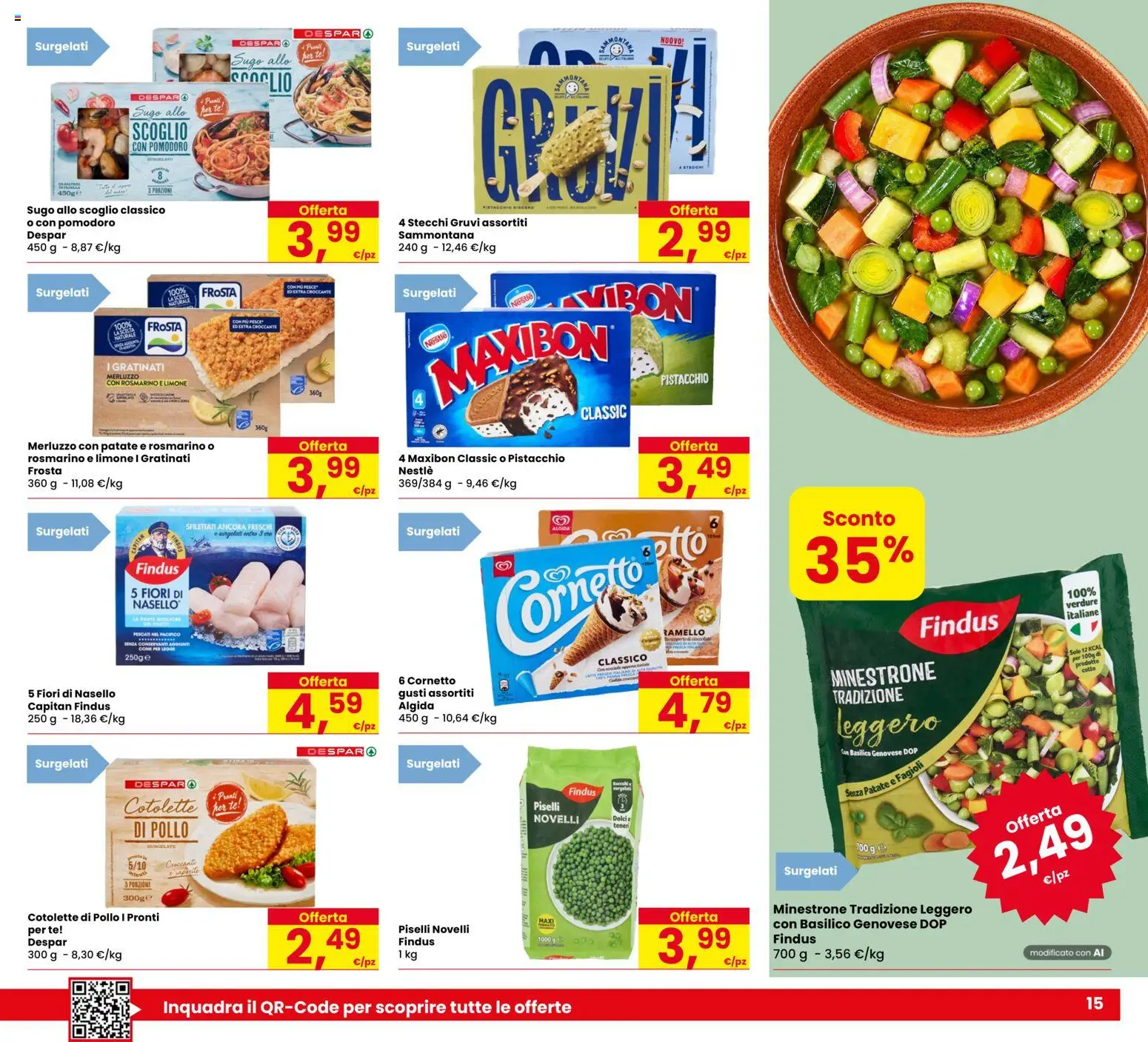 Volantino Eurospar del 17/09/2026 | Pagina: 15 | Prodotti: Patate, Limone, Fiori, Nasello