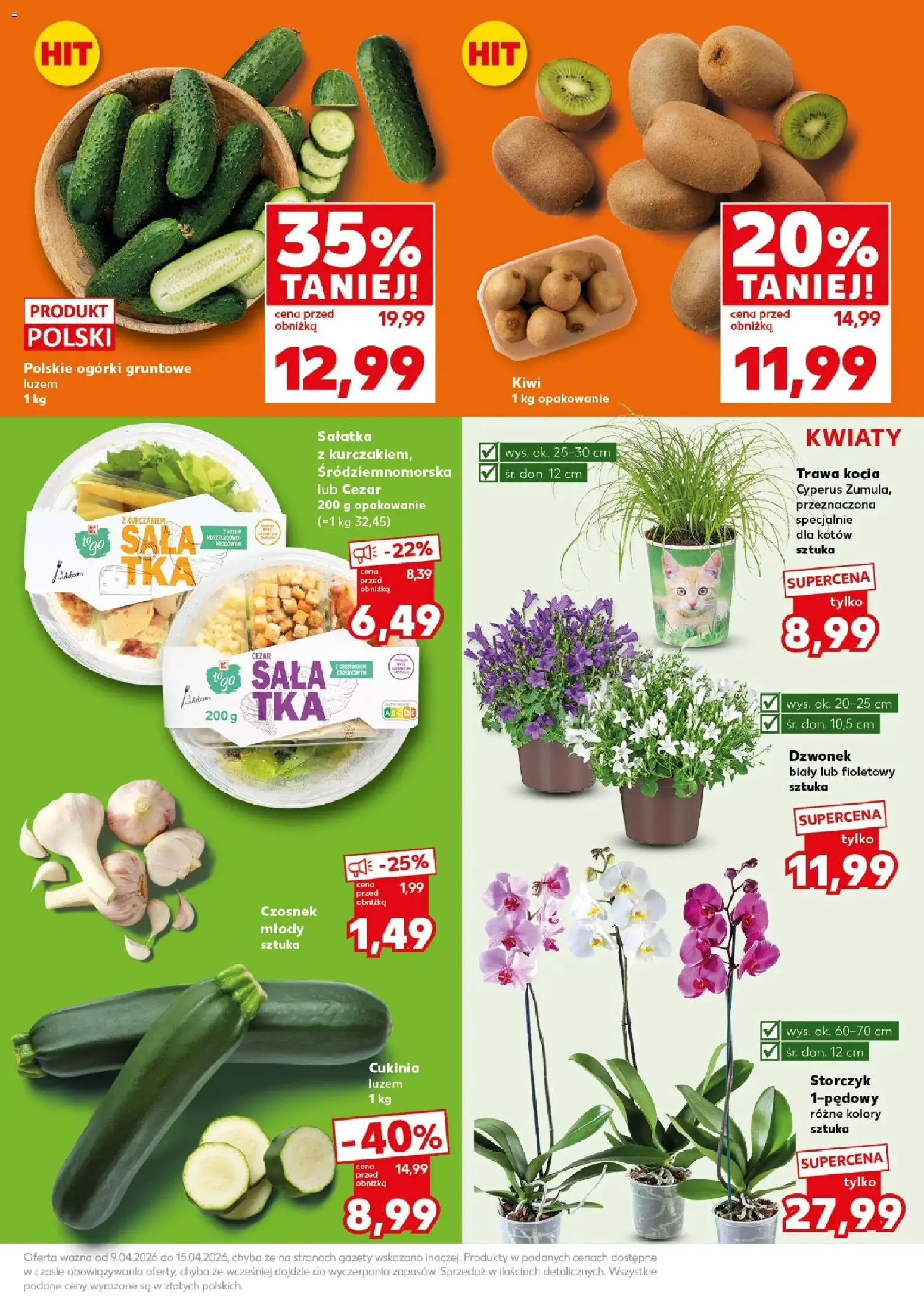 Kaufland gazetka - Super Sobota od 11.04.2026 | Strona: 7 | Produkty: Czosnek, Kiwi, Sałatka, Ogórki gruntowe