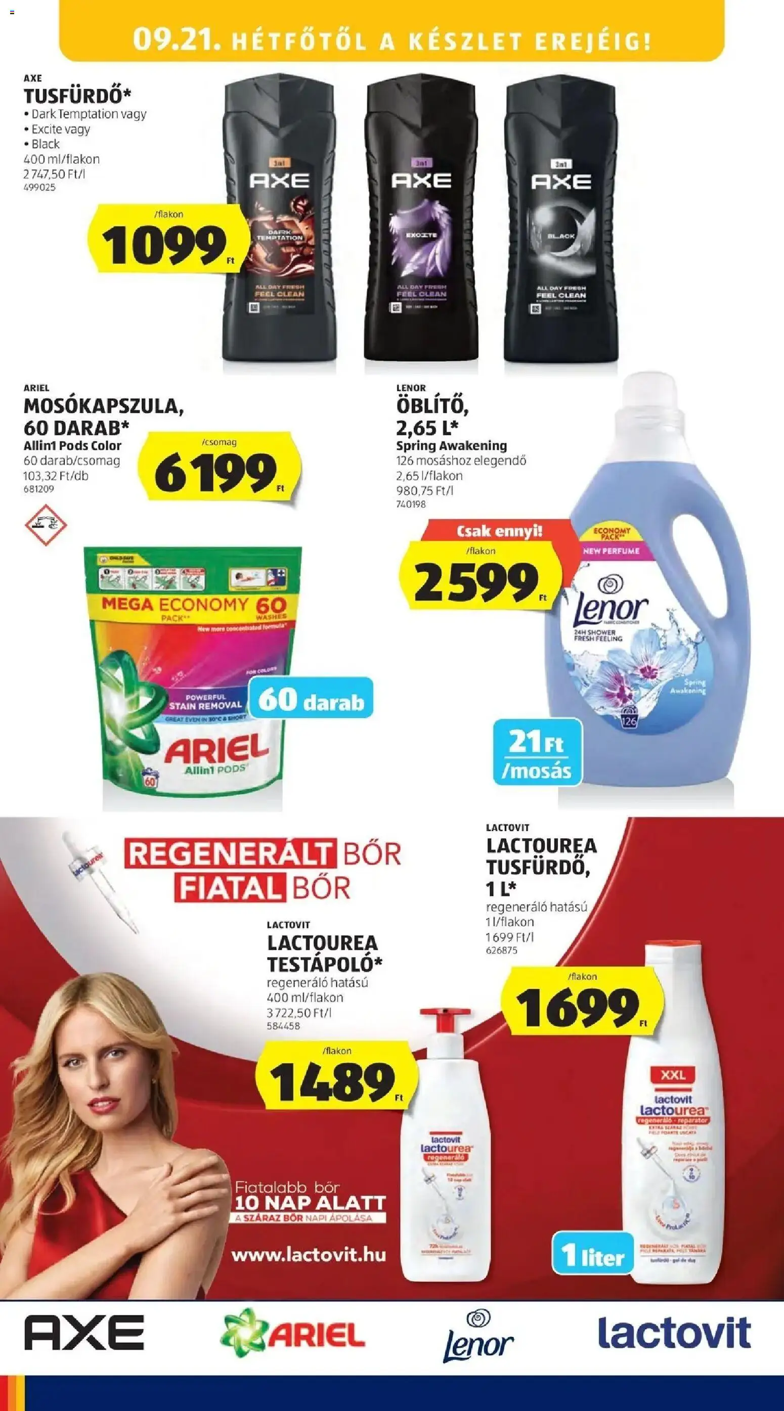 Aldi aktuális akciós újság - 2026.09.17. -tól/töl > akció, lapozható szórólap 🛍️ | Oldal: 18 | Termékek: Body, Lactovit, Bor, Gél