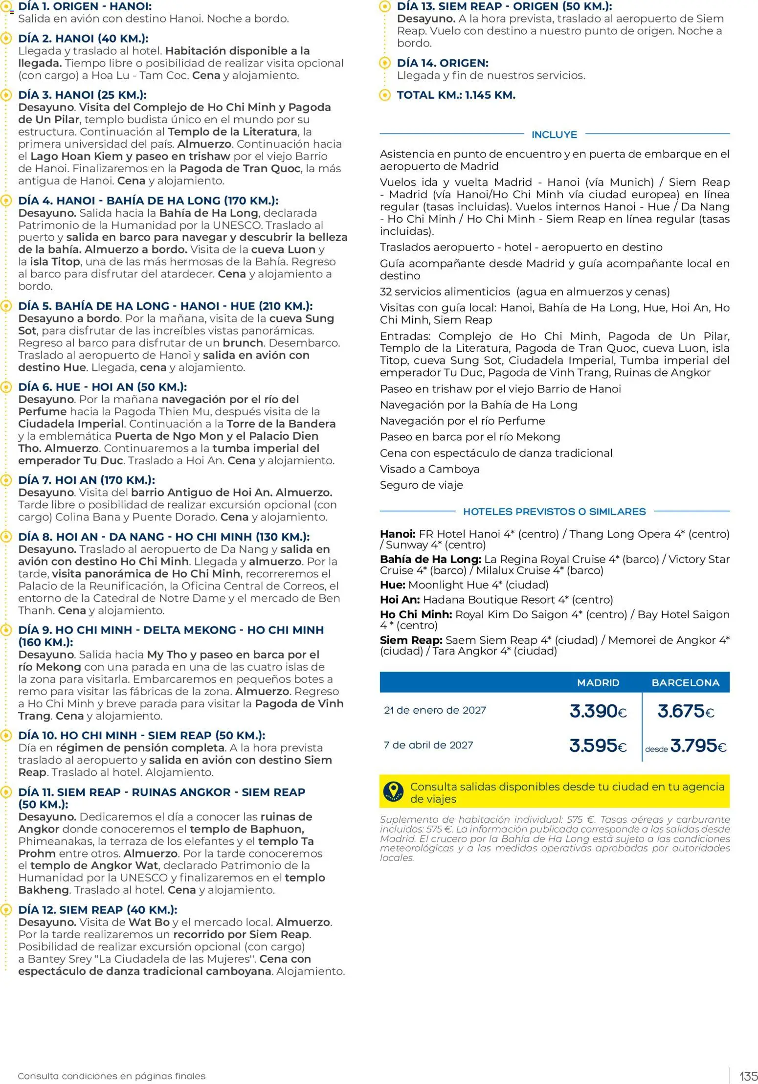 Viajes El Corte Inglés Club de Vacaciones otoño primavera │ válido desde el 01/09/2026 | Página: 135