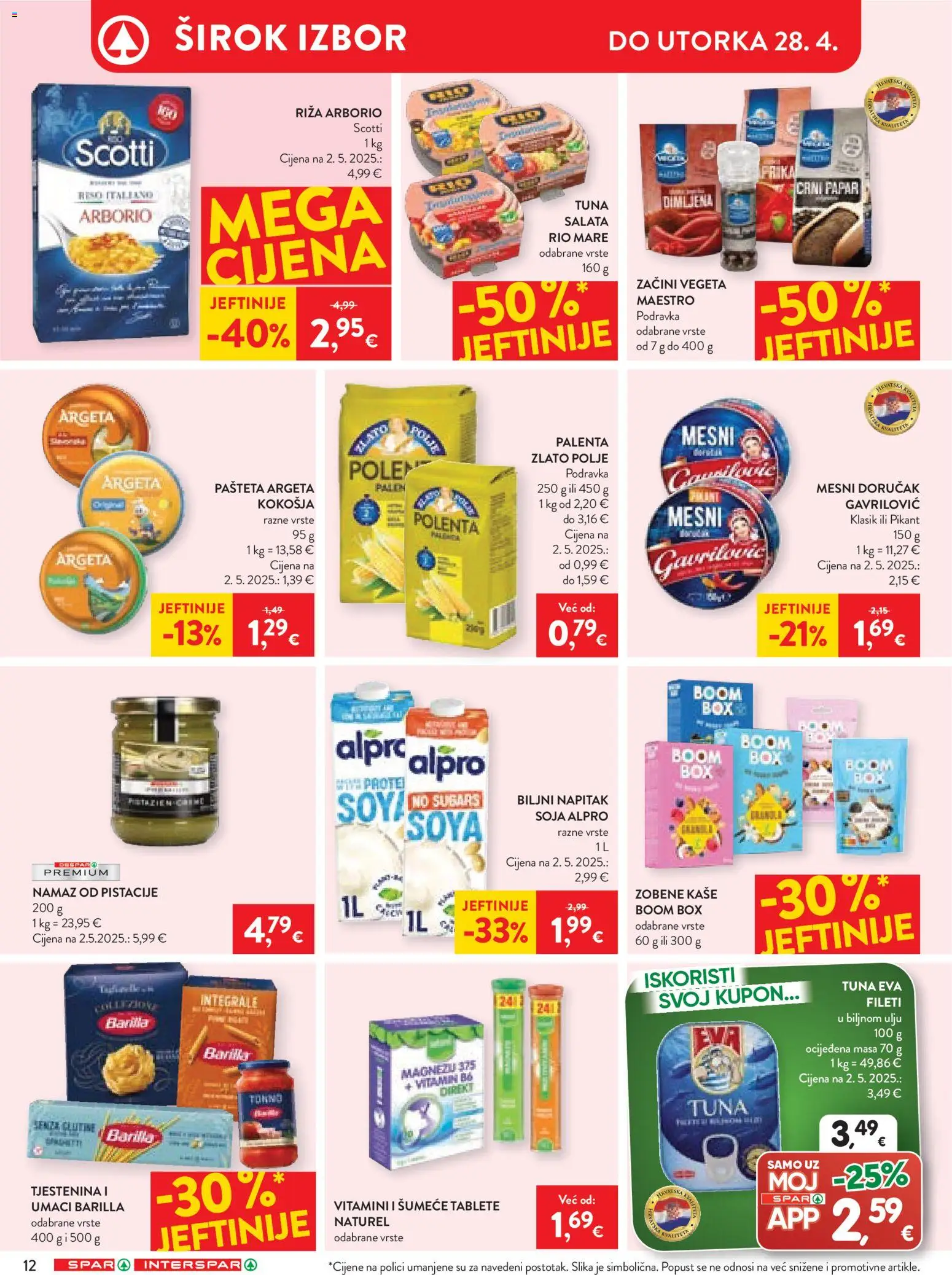 Spar katalog | vrijedi od 22.04.2026 | Stranica: 14 | Proizvodi: Pašteta, Mesni doručak, Tuna, Namaz