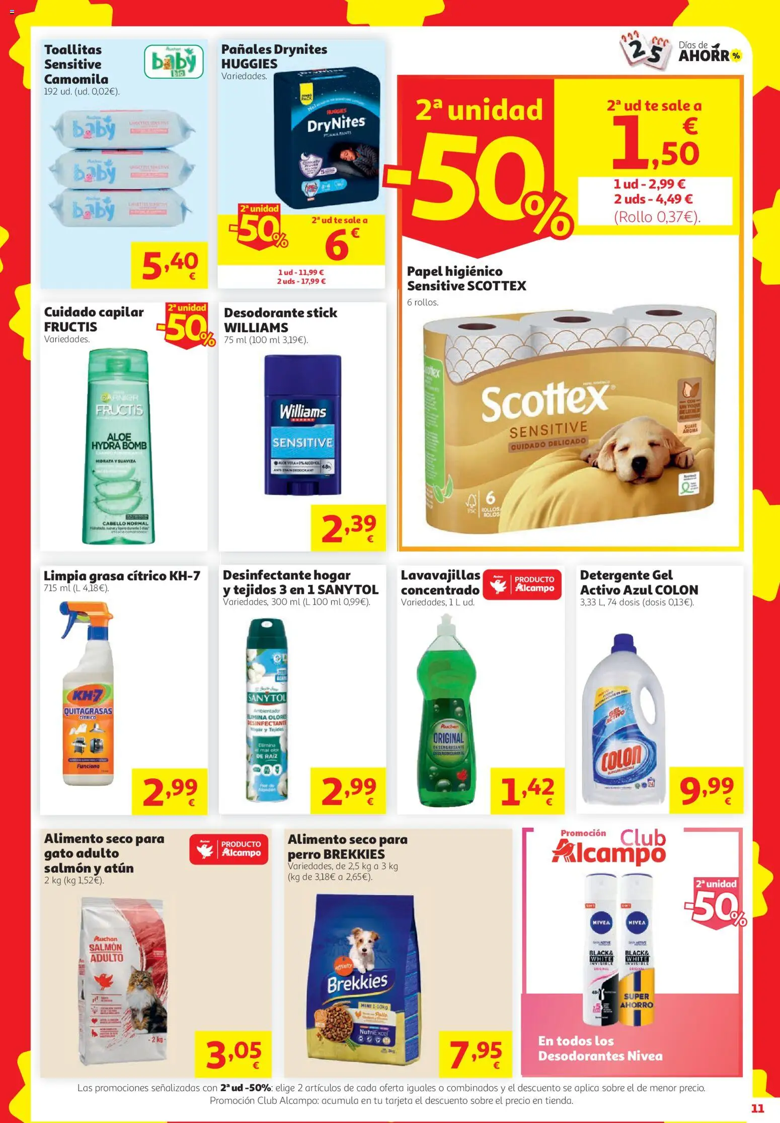 Alcampo Superstore │ válido desde el 08/10/2026 | Página: 11 | Productos: Desodorante, Atún, Lavavajillas, Ambientador