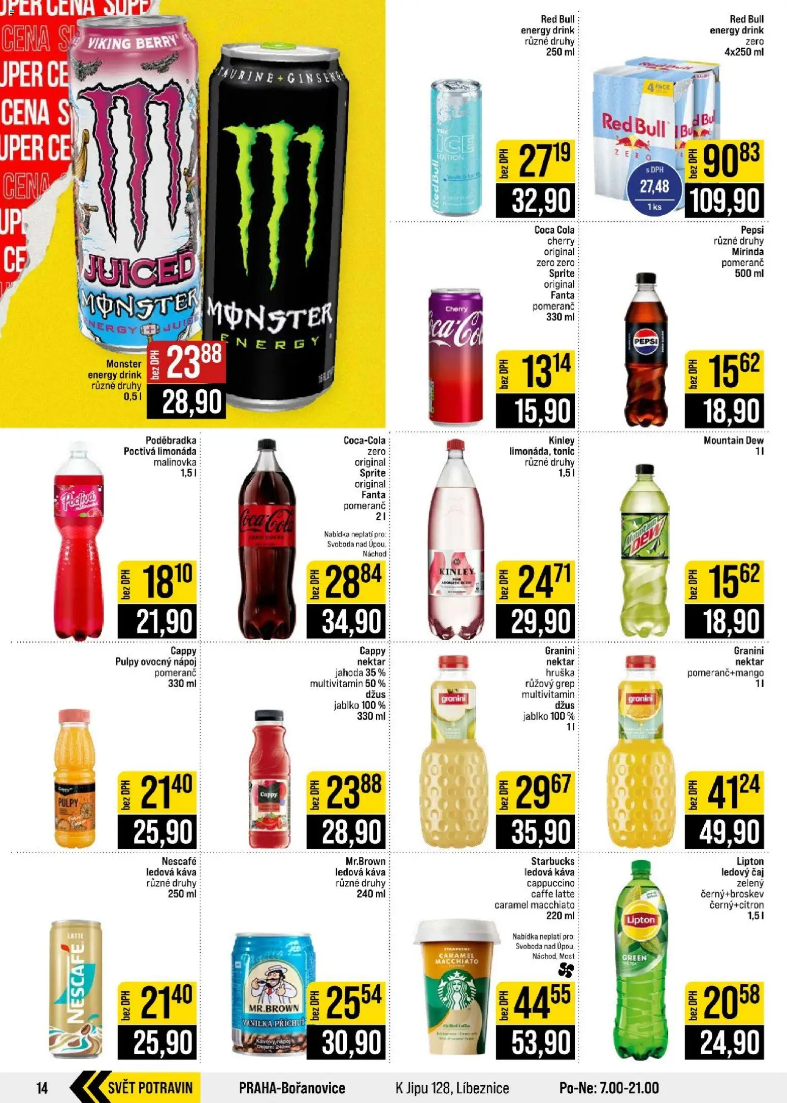 Jip leták - Cash & Carry od 09.09.2026 | Strana: 14 | Produkty: Starbucks, Monster, Coca cola, Cola