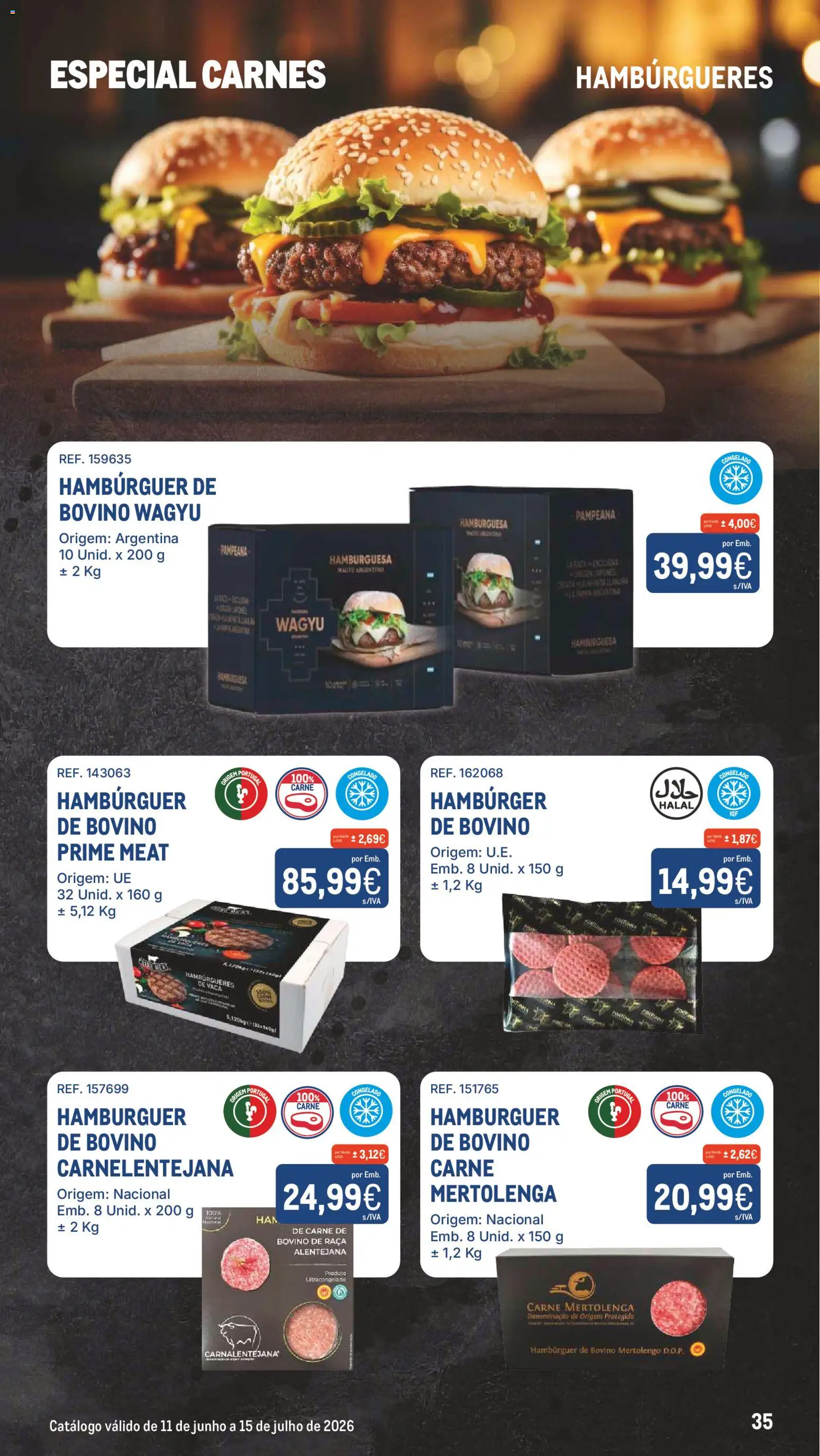 Makro Especial Carnes │ válido de 11.06.2026 | Página: 35 | Produtos: Hambúrguer, Carne