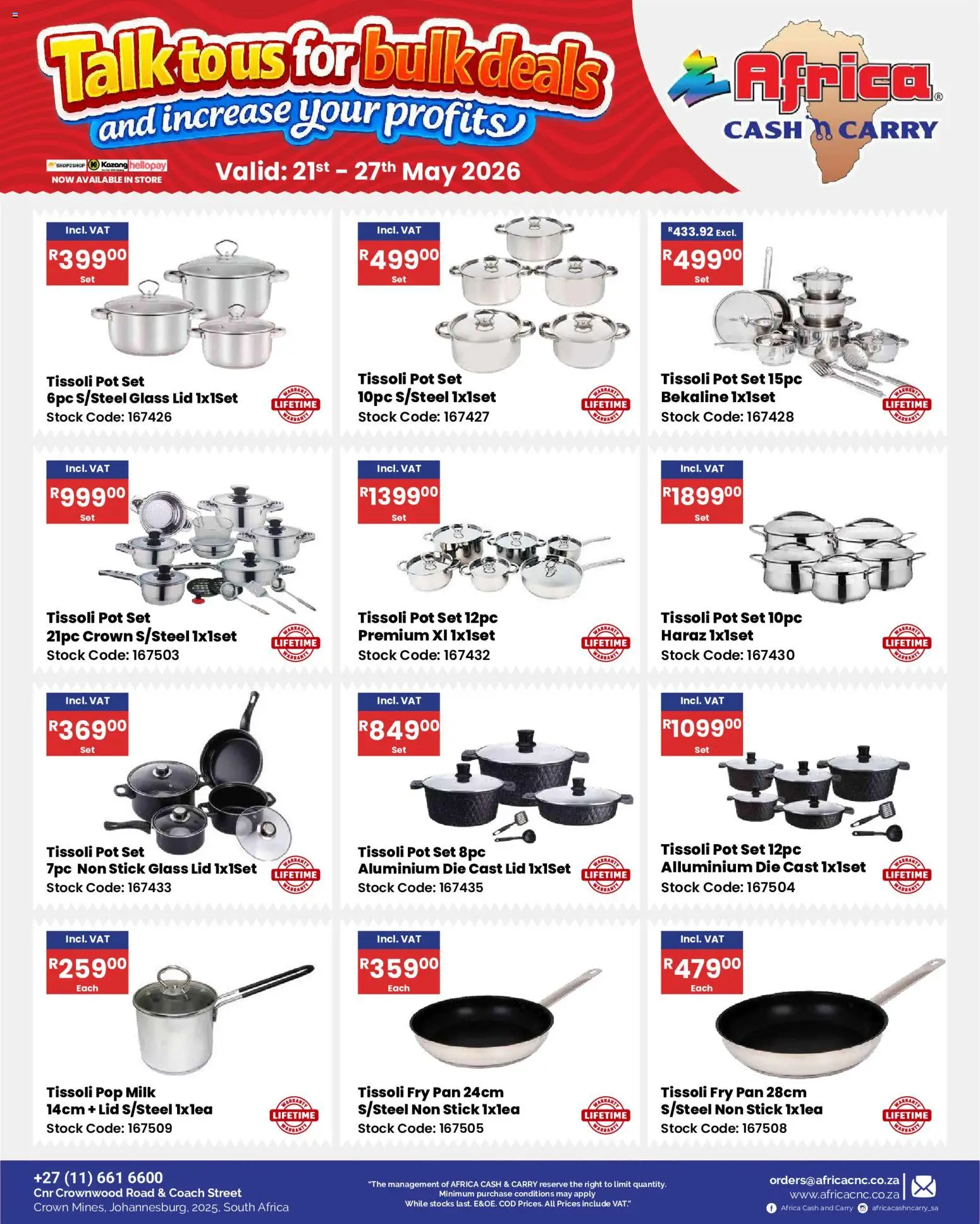 New Africa Cash & Carry catalogue – valid from 21.05.2026 | Page: 37 | Products: Milk, Stock