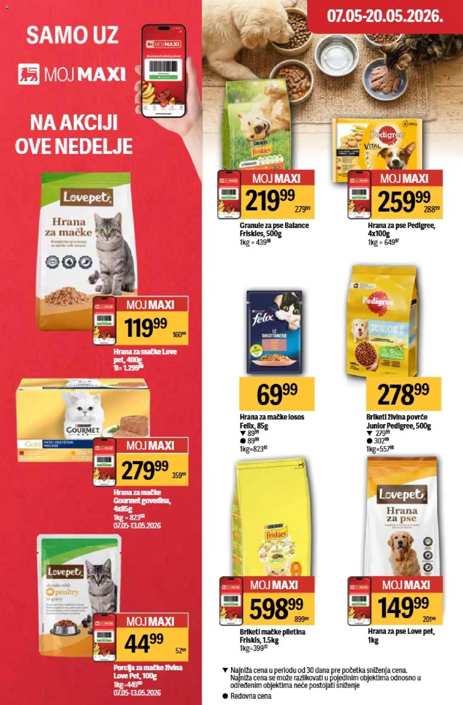 Maxi katalog - važi od 07.05.2026 | Strana: 36 | Proizvode: Pedigree, Granule za pse, Hrana za mačke, Losos