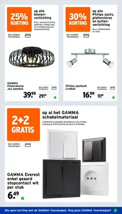 GAMMA folder - Voorbeeld van een folder van GAMMA, geldig van 17-08-2026 | Pagina: 40 | Producten: Plafondlamp, Stopcontact, Verlichting