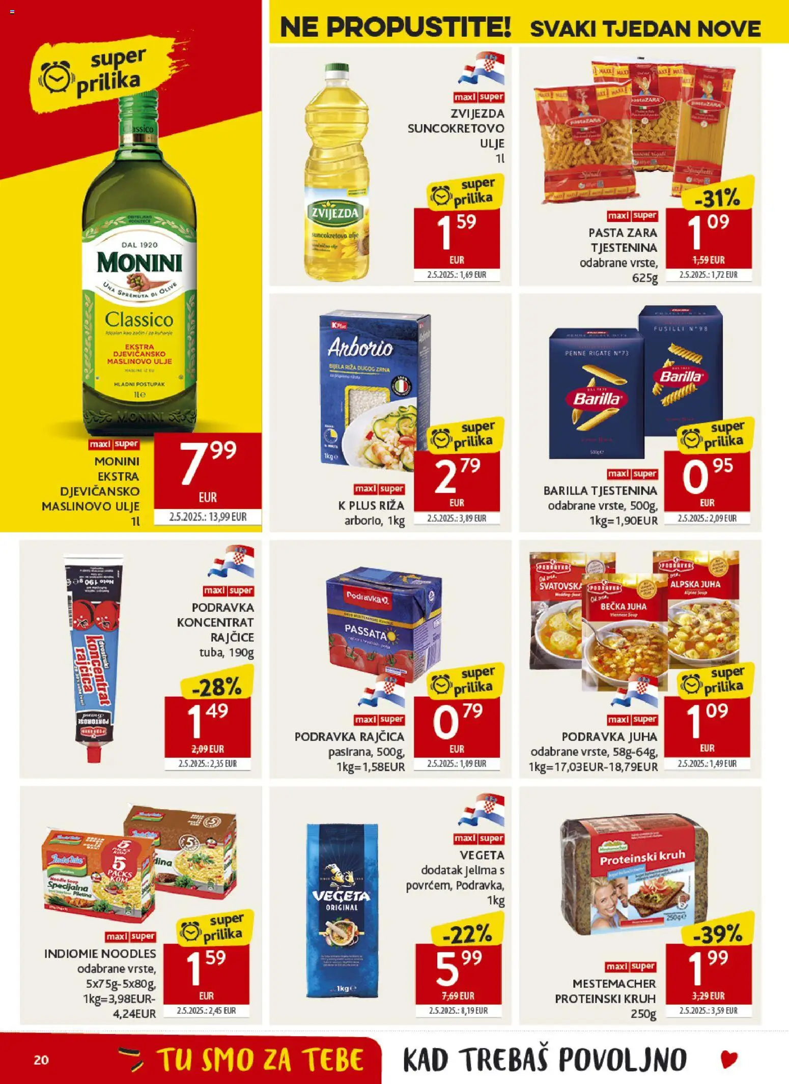Konzum HR akciós ujság - amely érvényes a következő dátumtól: 2026.07.22. | Oldal: 20 | Termékek: Vegeta, Penne