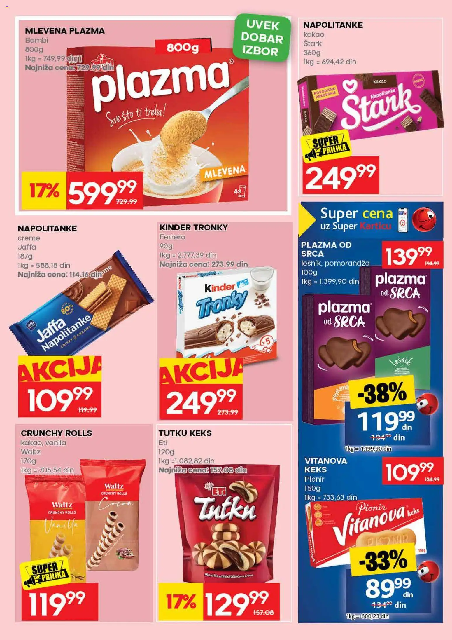 Idea katalog - važi od 31.08.2026 | Strana: 45 | Proizvode: Keks, Vanila, Ferrero, Napolitanke