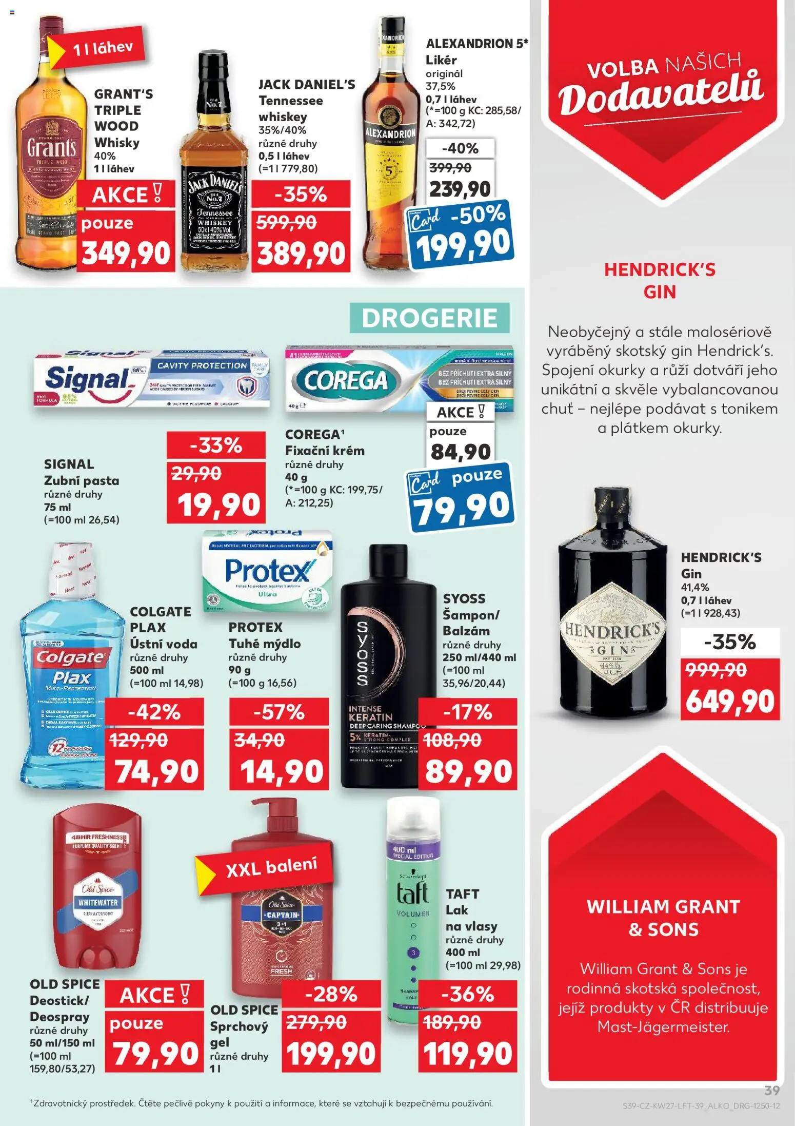 Kaufland leták - Plzeň od 01.07.2026 | Strana: 39 | Produkty: Ústní voda, Corega, Krém, Okurky