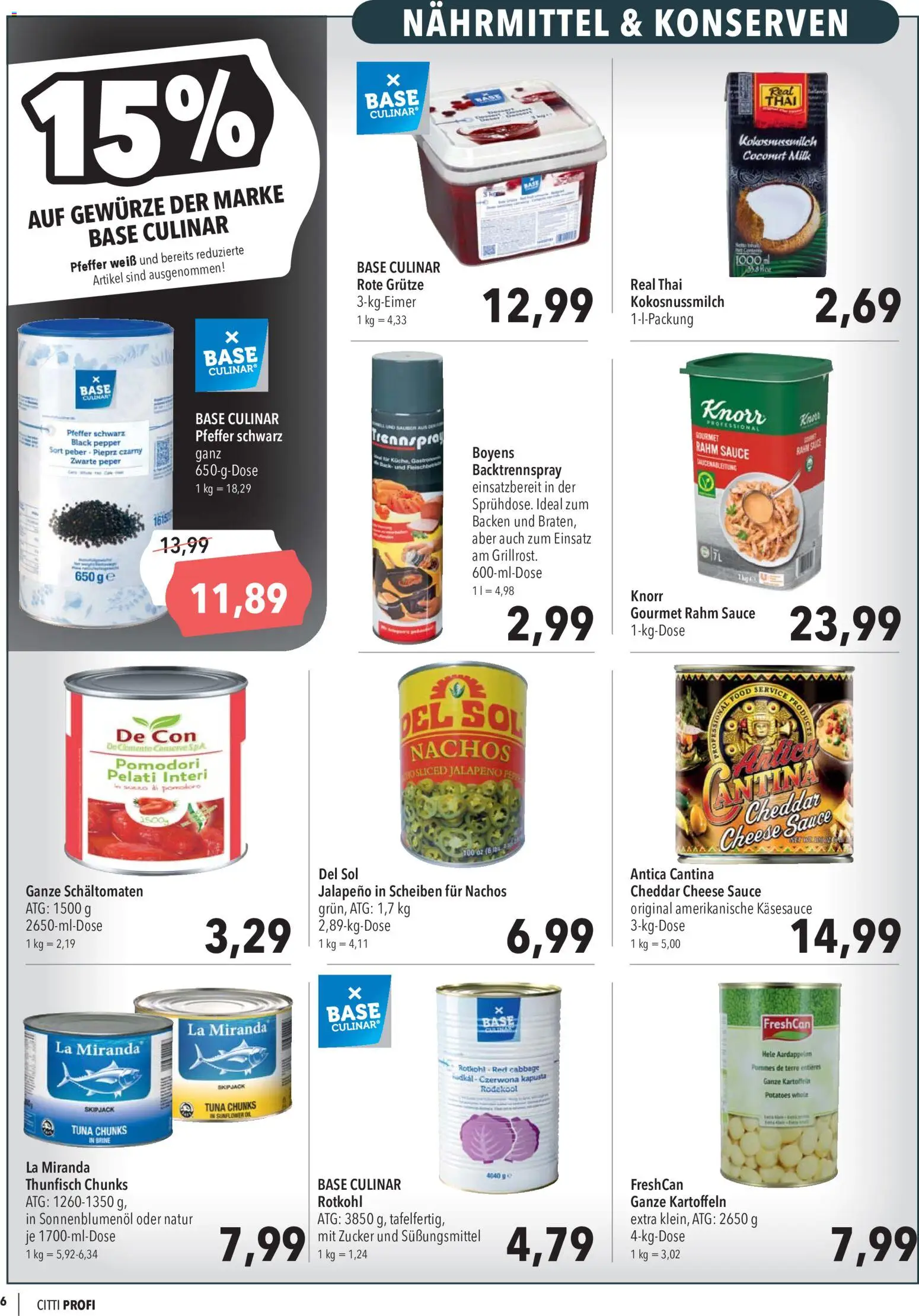 CITTI Markt Aktuelle Angebote für Profis – gültig ab 21.10.2026 | Seite: 6 | Produkte: Tür, Knorr, Kartoffeln, Pfeffer