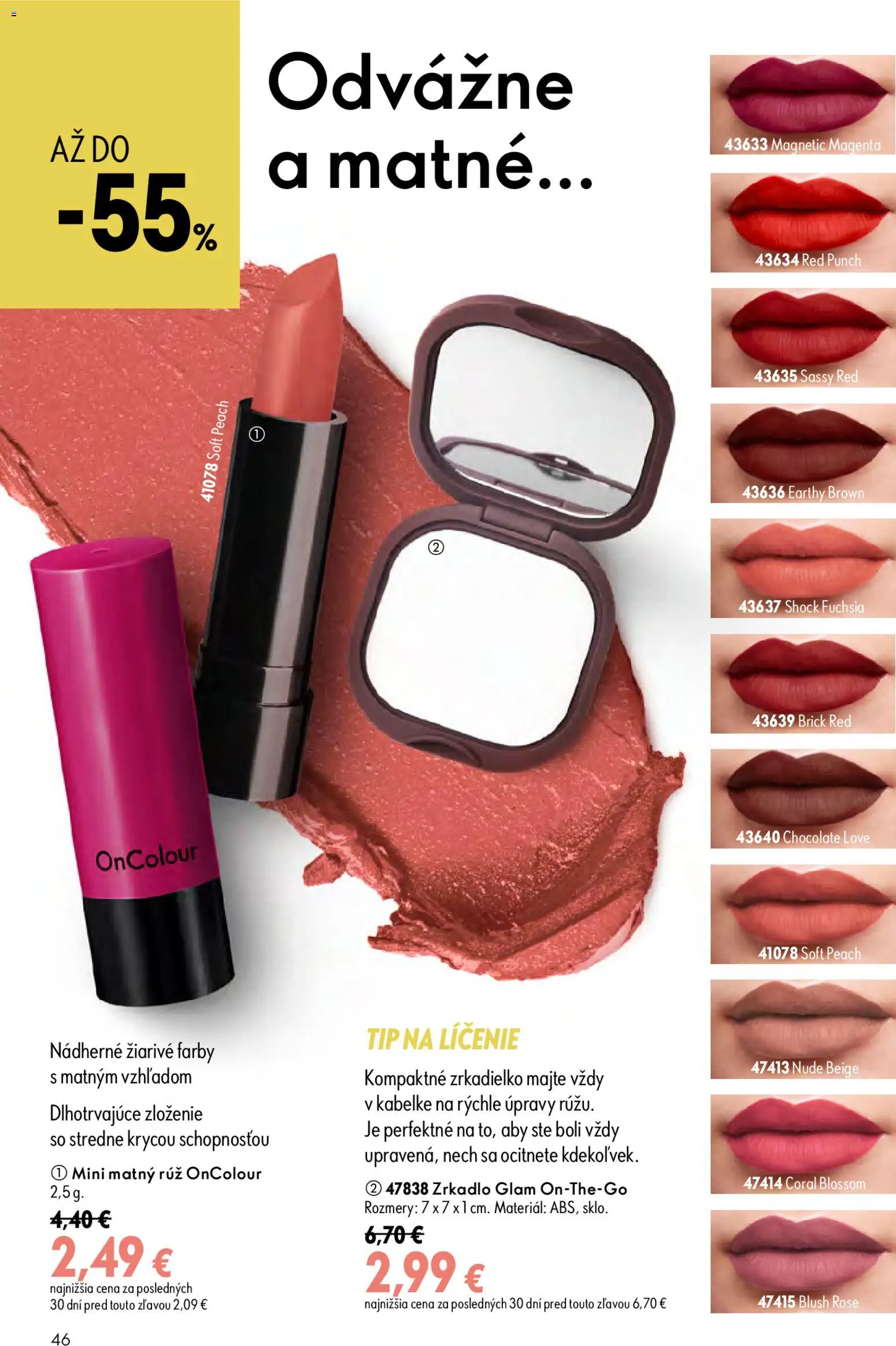 Nové Oriflame akcie – leták je platný od 29.07.2026 | Strana: 46 | Produkty: Zrkadlo