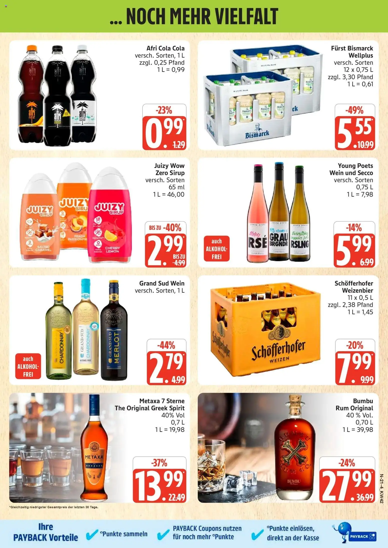 Edeka Prospekt Rostock (ab 12.10.2026) » Angebote Online | Seite: 21 | Produkte: Merlot, Alkohol, Grand sud, Wein