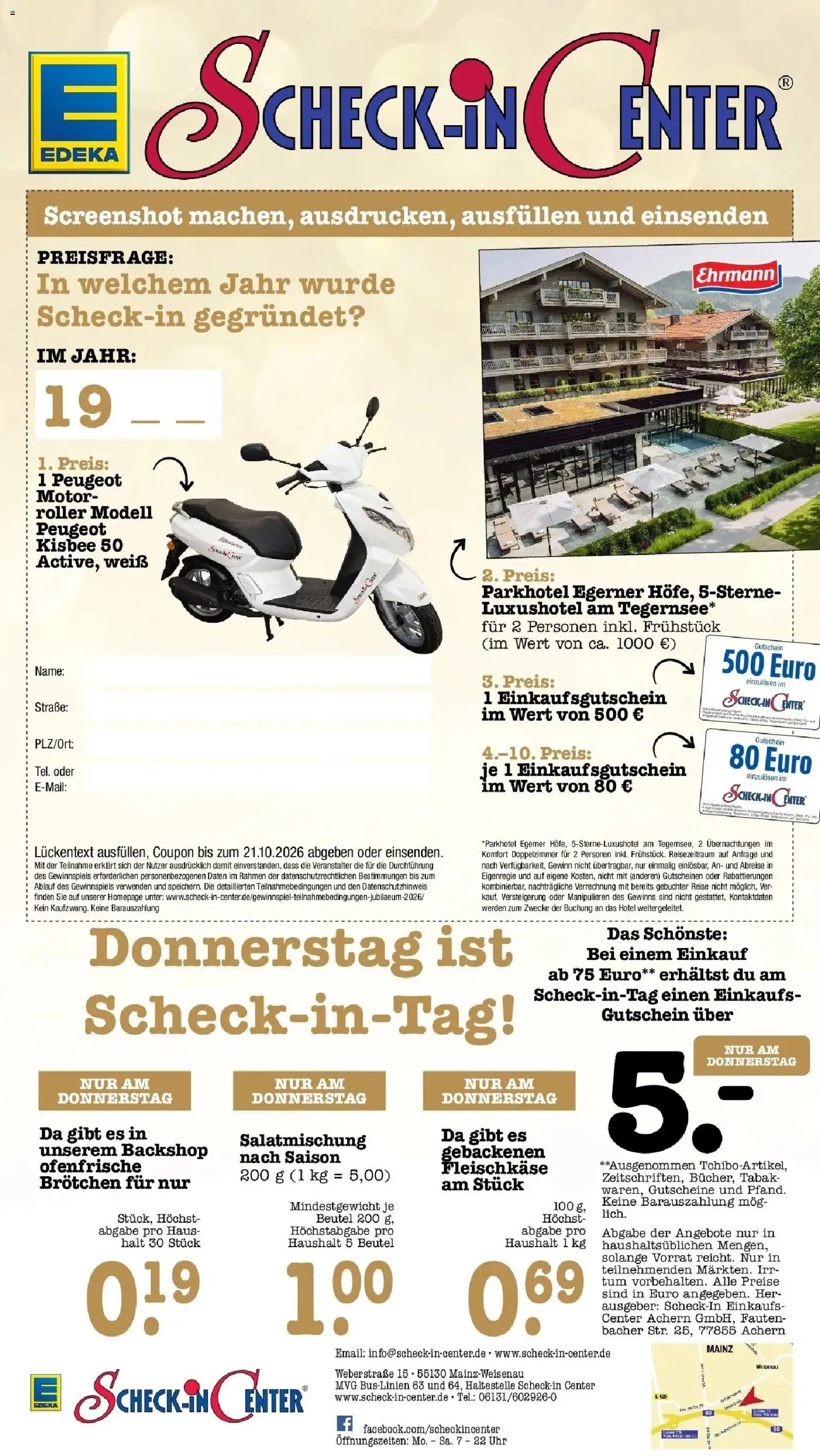 E center Prospekt Mainz-Weisenau (ab 28.09.2026) zum Blättern | Seite: 65 | Produkte: Ofenfrische, Uhr
