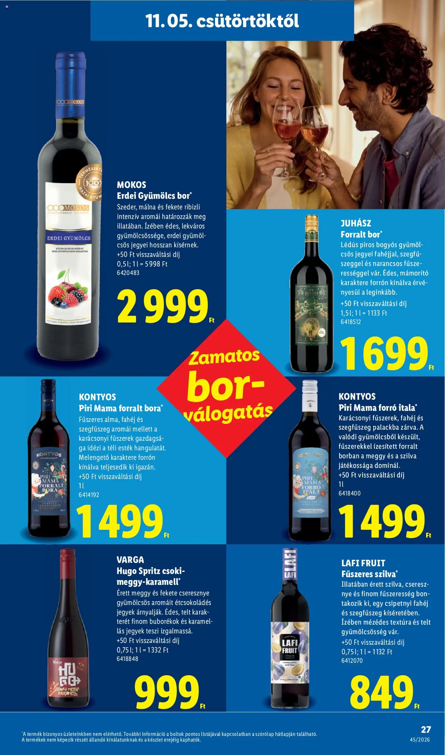Lidl akciós ujság - amely érvényes a következő dátumtól: 2026.11.05. | Oldal: 27