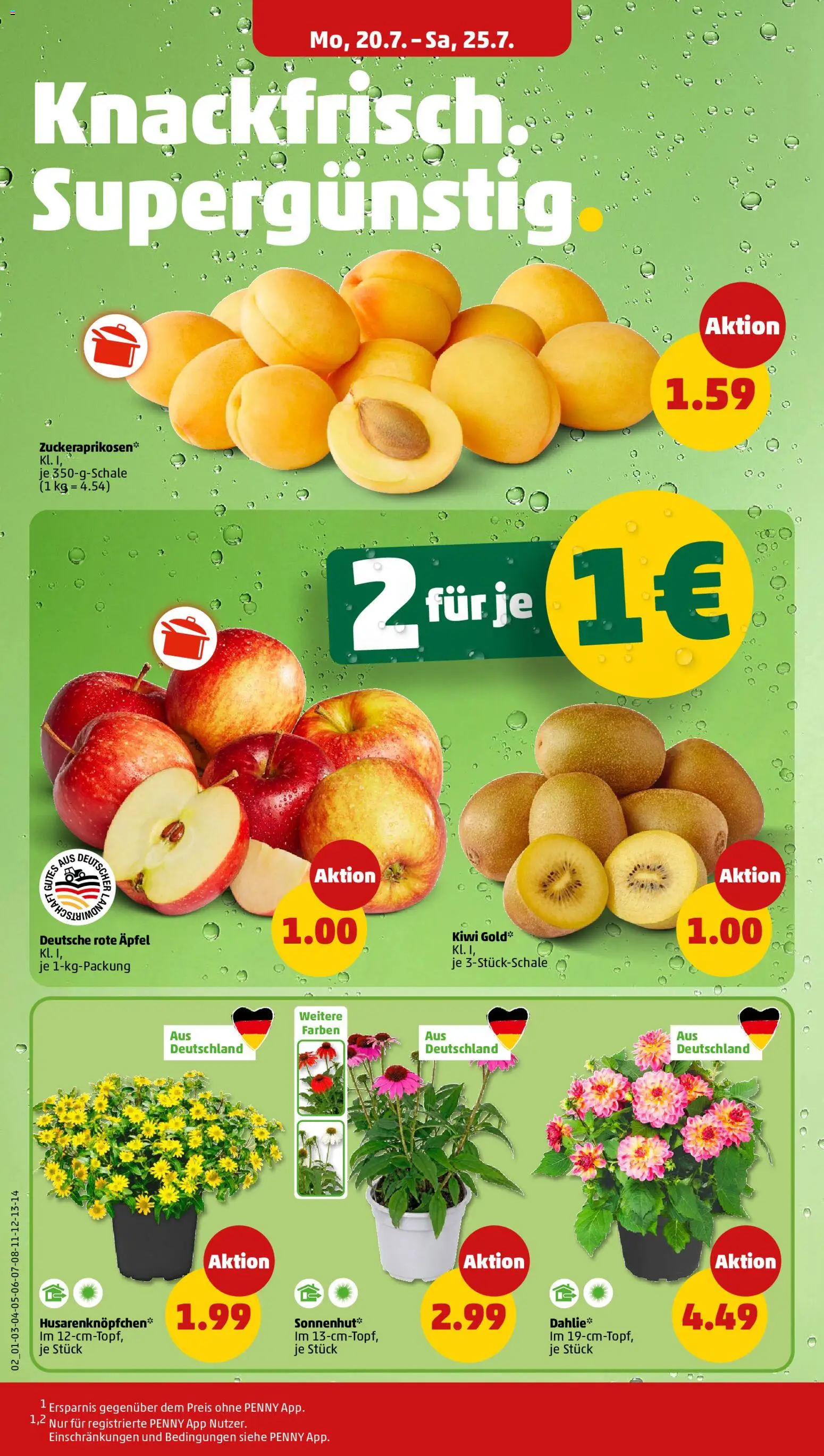 Penny Prospekt – gültig ab 20.07.2026 | Seite: 2 | Produkte: Äpfel, Kiwi