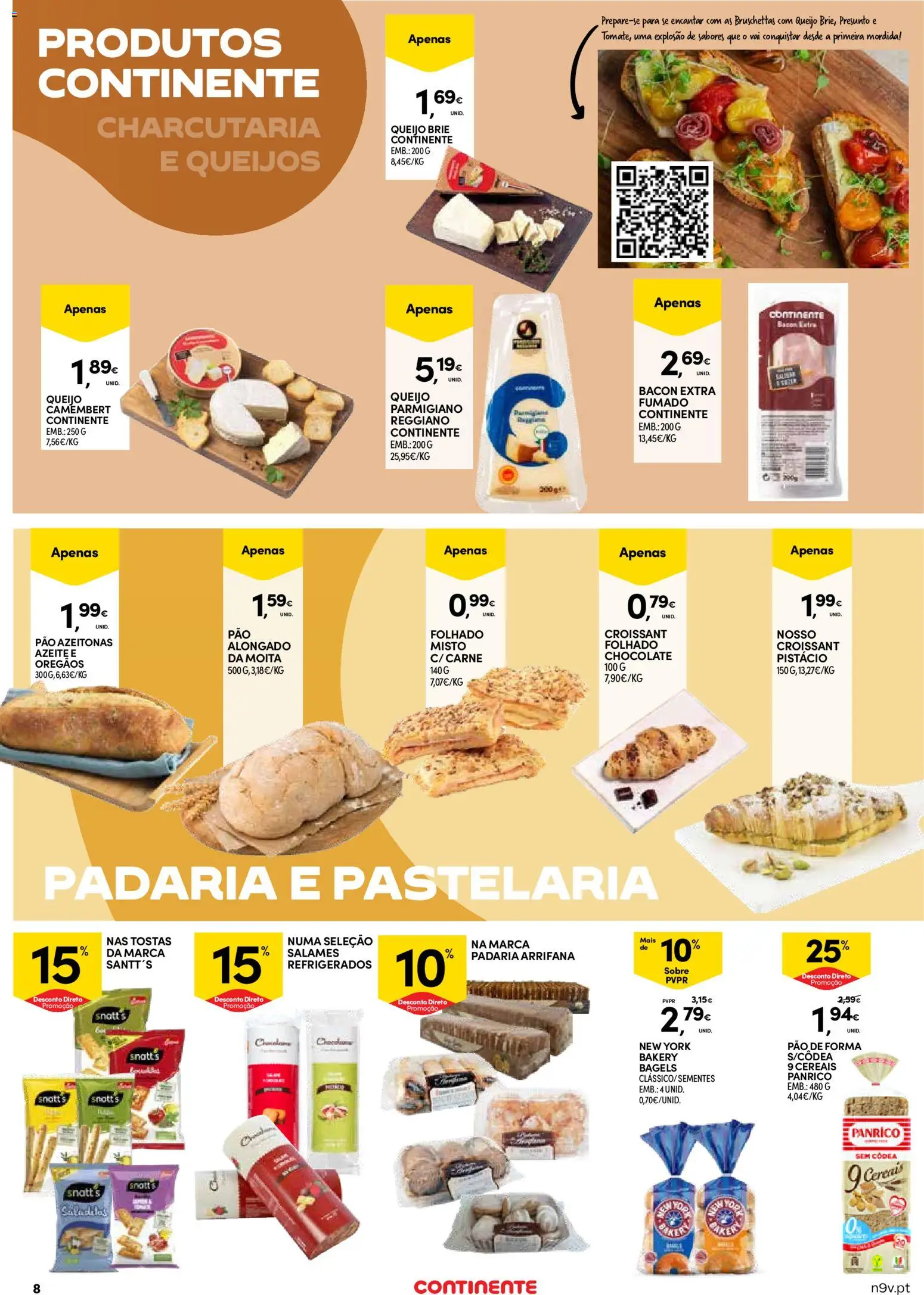 Continente Açores  │ válido de 14.05.2026 | Página: 8 | Produtos: Pão de forma, Bacon, Pão, Cereais