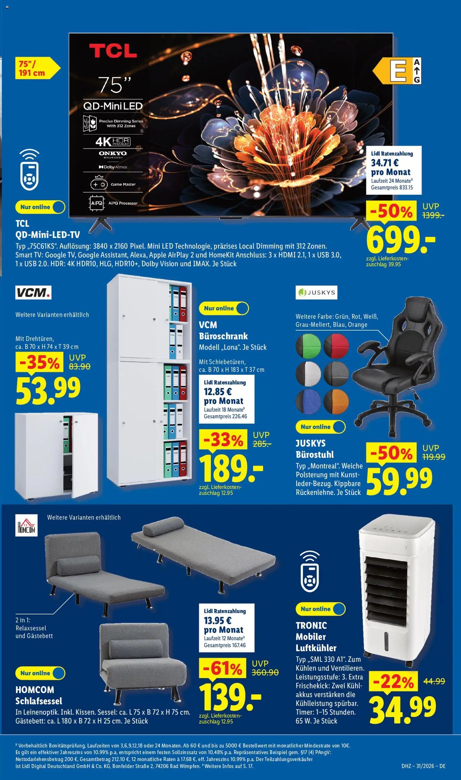 Lidl Německo leták od 27.07.2026 | Strana: 27 | Produkty: Tv, Apple, USB, LED
