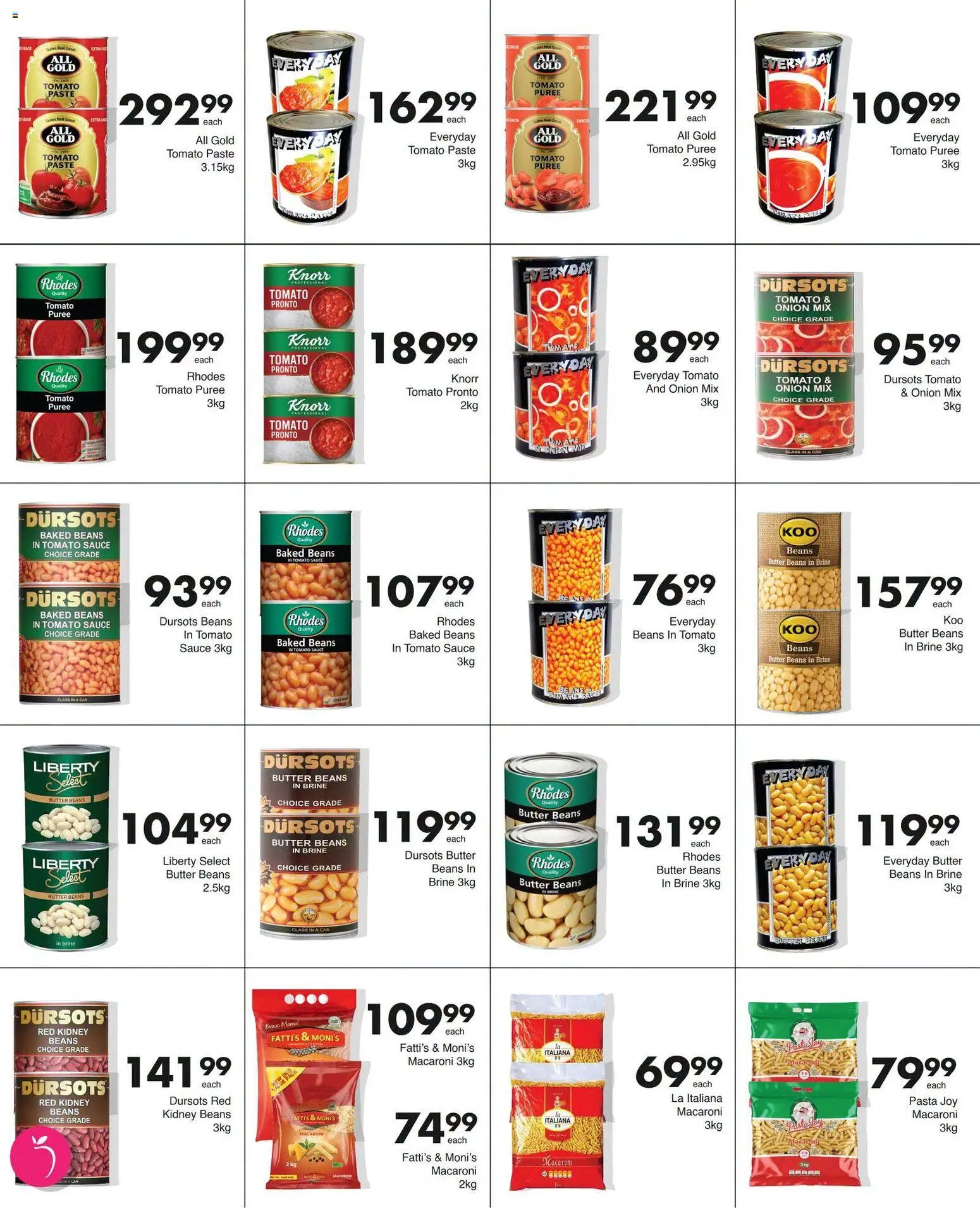 New Save catalogue – valid from 17/08/2026 | Page: 12 | Products: Beans, Butter, Pasta, Tomato sauce