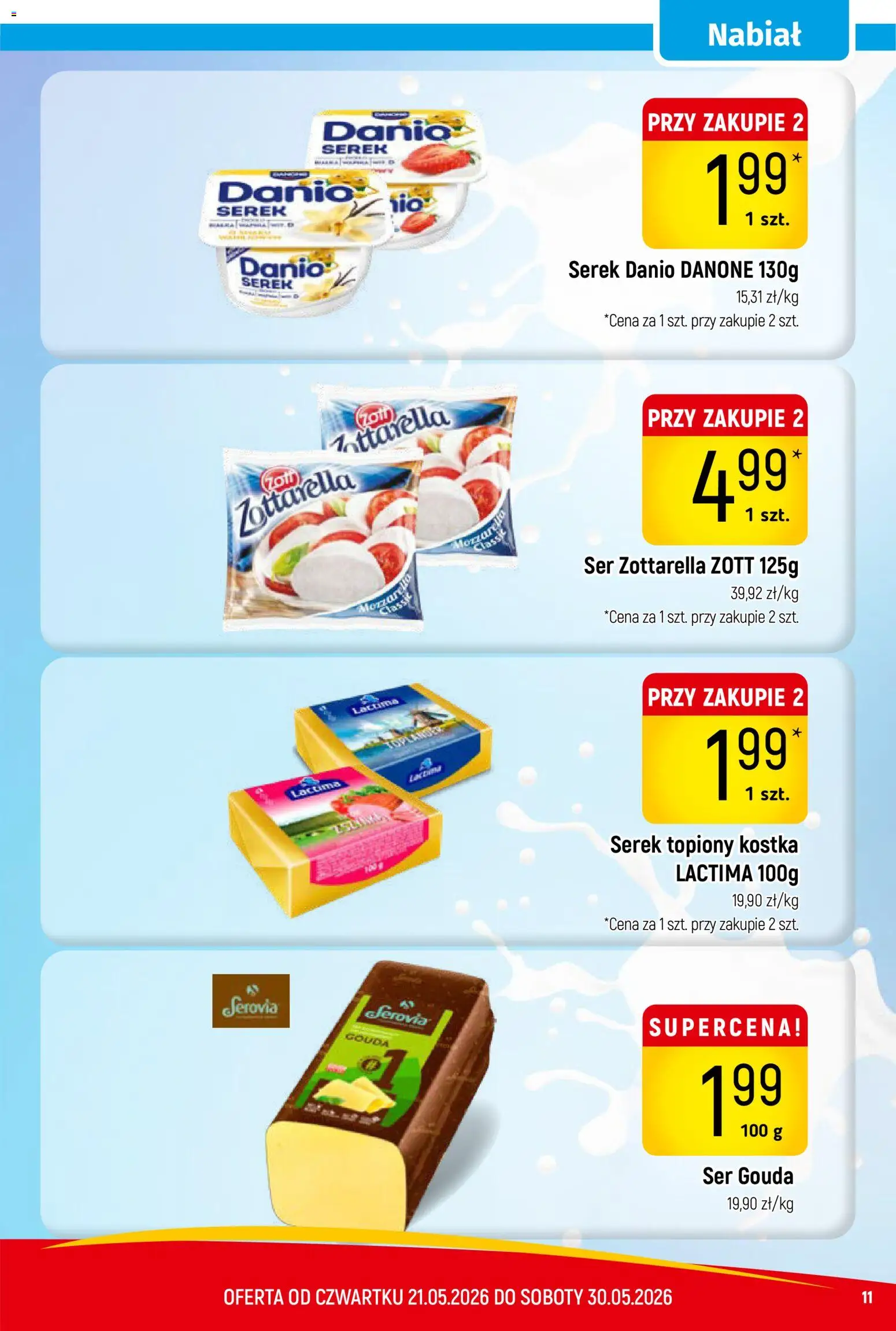 Piotruś Pan gazetka od 21.05.2026 | Strona: 11 | Produkty: Serek, Ser, Serek topiony, Ser gouda