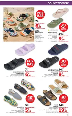 Hyper U - Prévisualisation de Hyper U - L'été à prix bas valide à partir de 09.06.2026 | Page: 55 | Produits: Espadrilles, Tongs