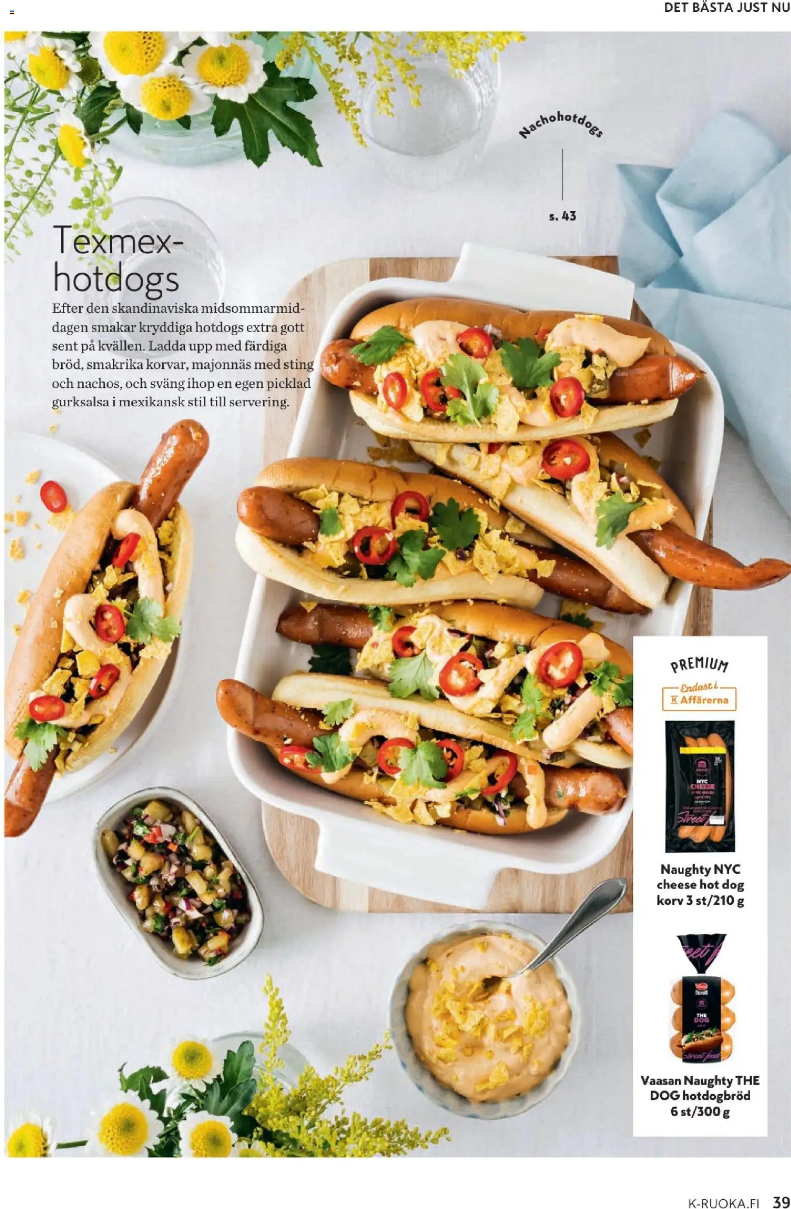 K-Supermarket tarjoukset - K-mat – voimassa 10.06.2026 alkaen | Sivu: 39 | Tuotteet: Hot dog