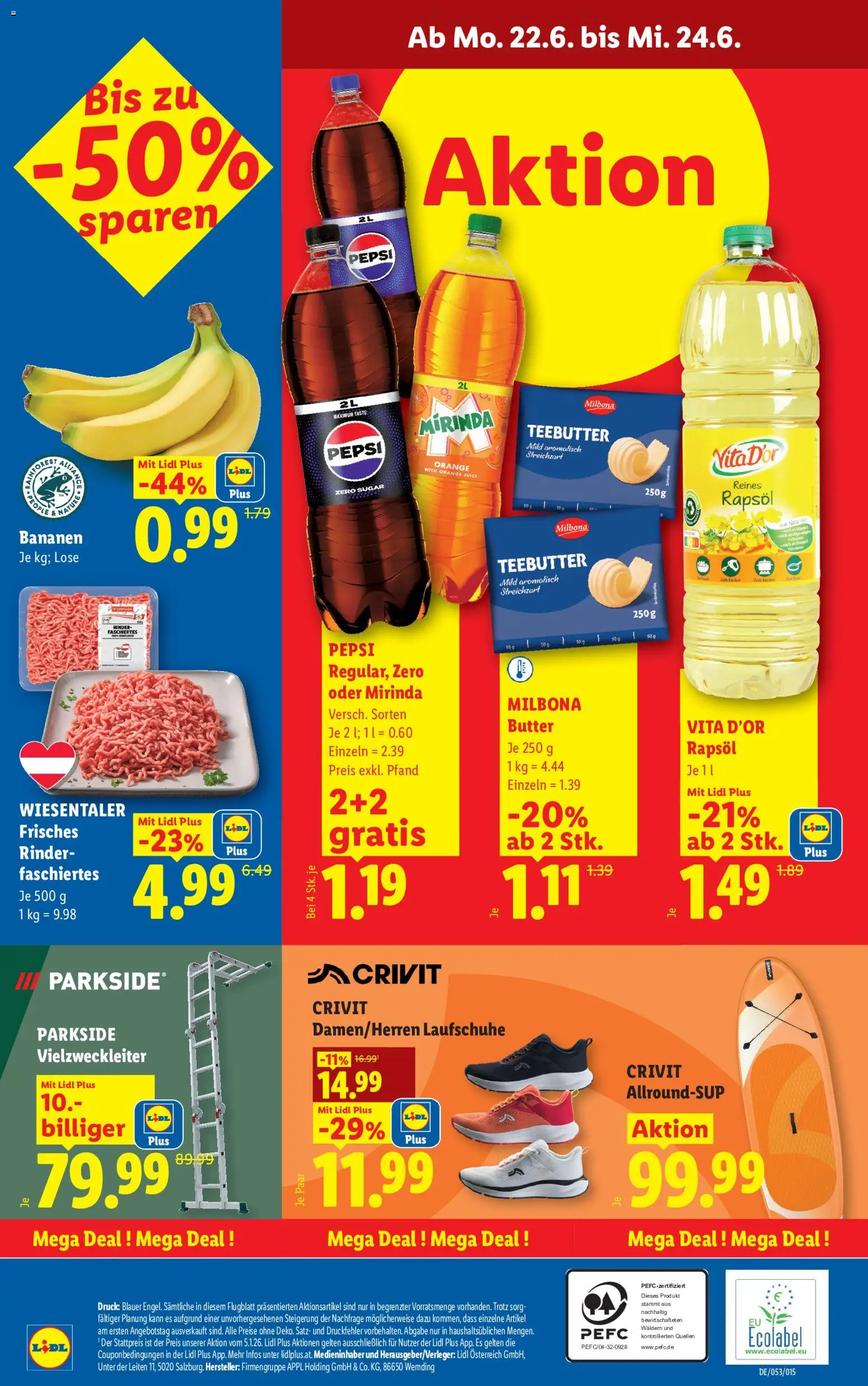 Lidl Flugblatt gültig ab 18.06.2026 | Seite: 38 | Produkte: Butter, Bananen