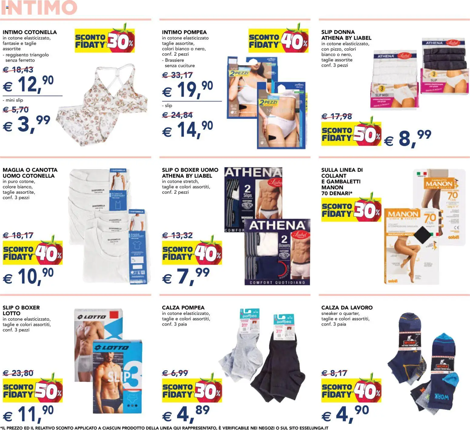 Volantino Esselunga S del 12.03.2026 | Pagina: 15 | Prodotti: Canotta, Intimo, Boxer, Collant