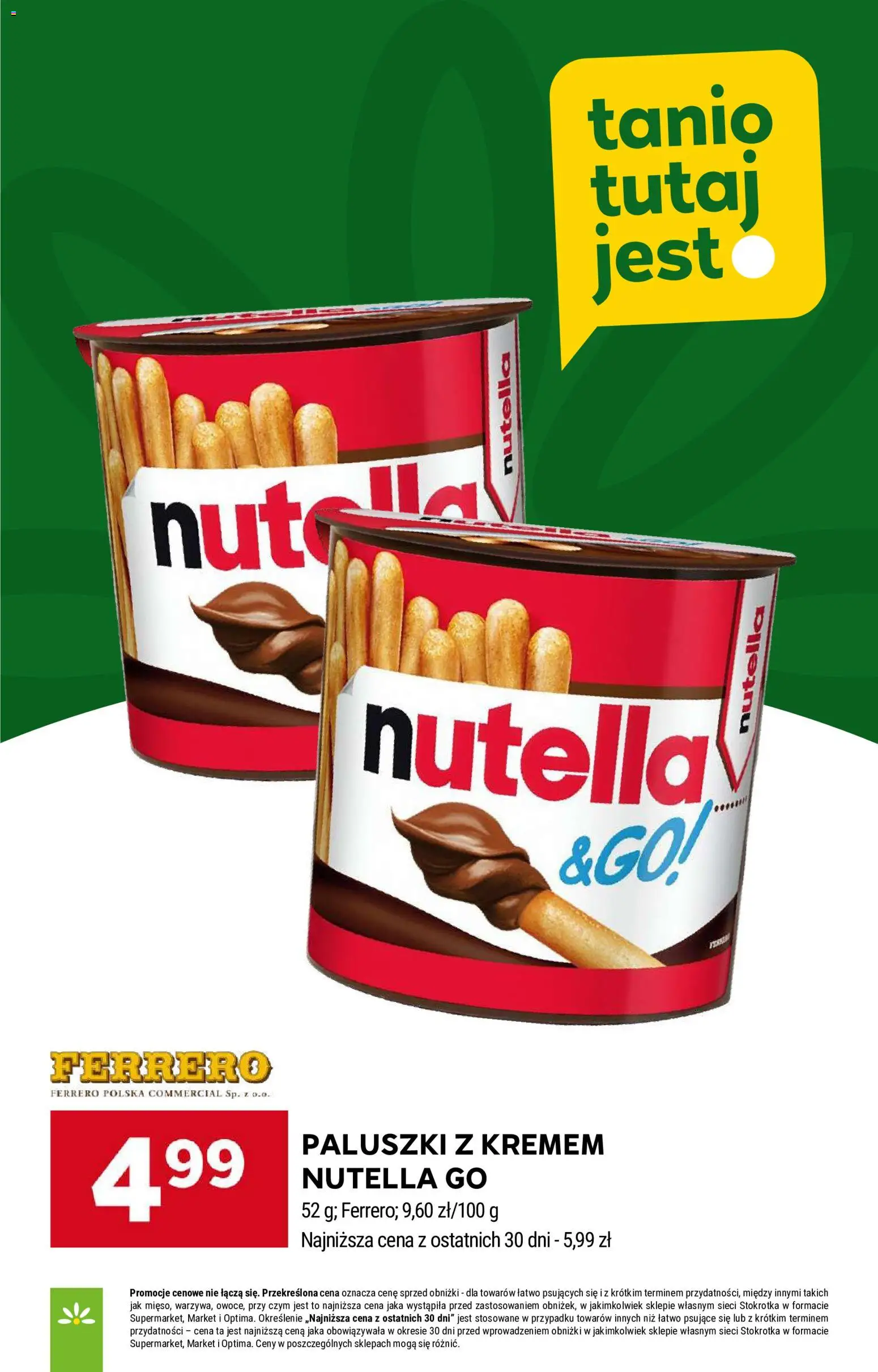 Stokrotka gazetka od 21.05.2026 | Strona: 42 | Produkty: Nutella, Stokrotka, Paluszki
