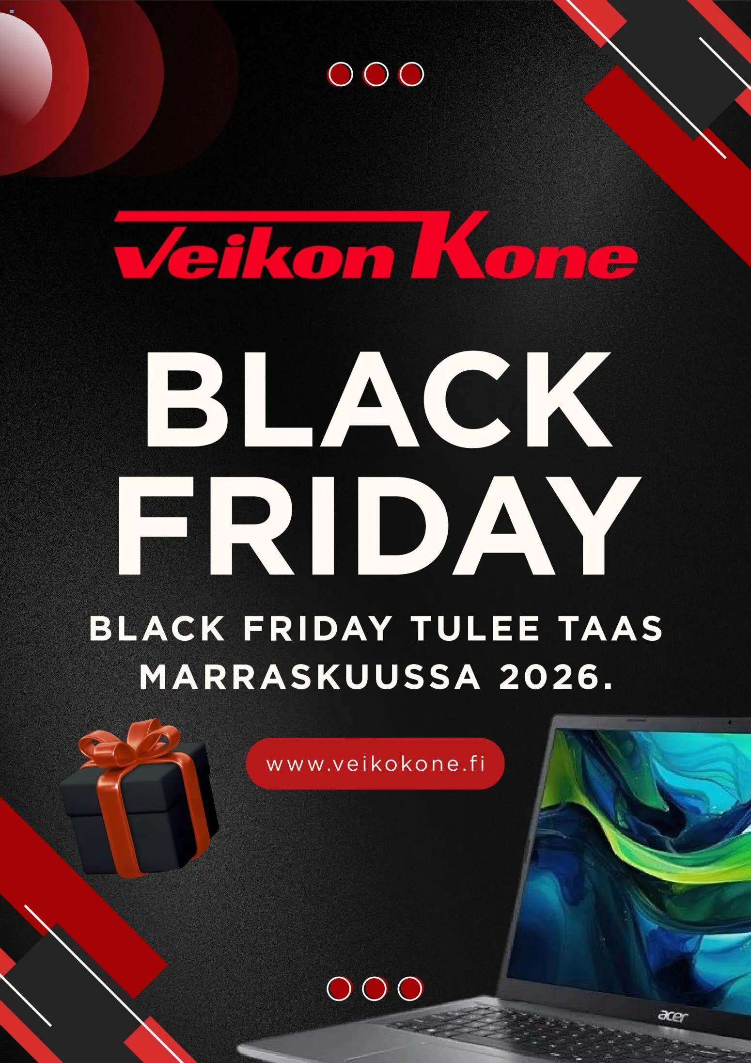 Veikon Kone Black Friday -ennakkoilmoitus – voimassa 22/10/2026 alkaen | Sivu: 1