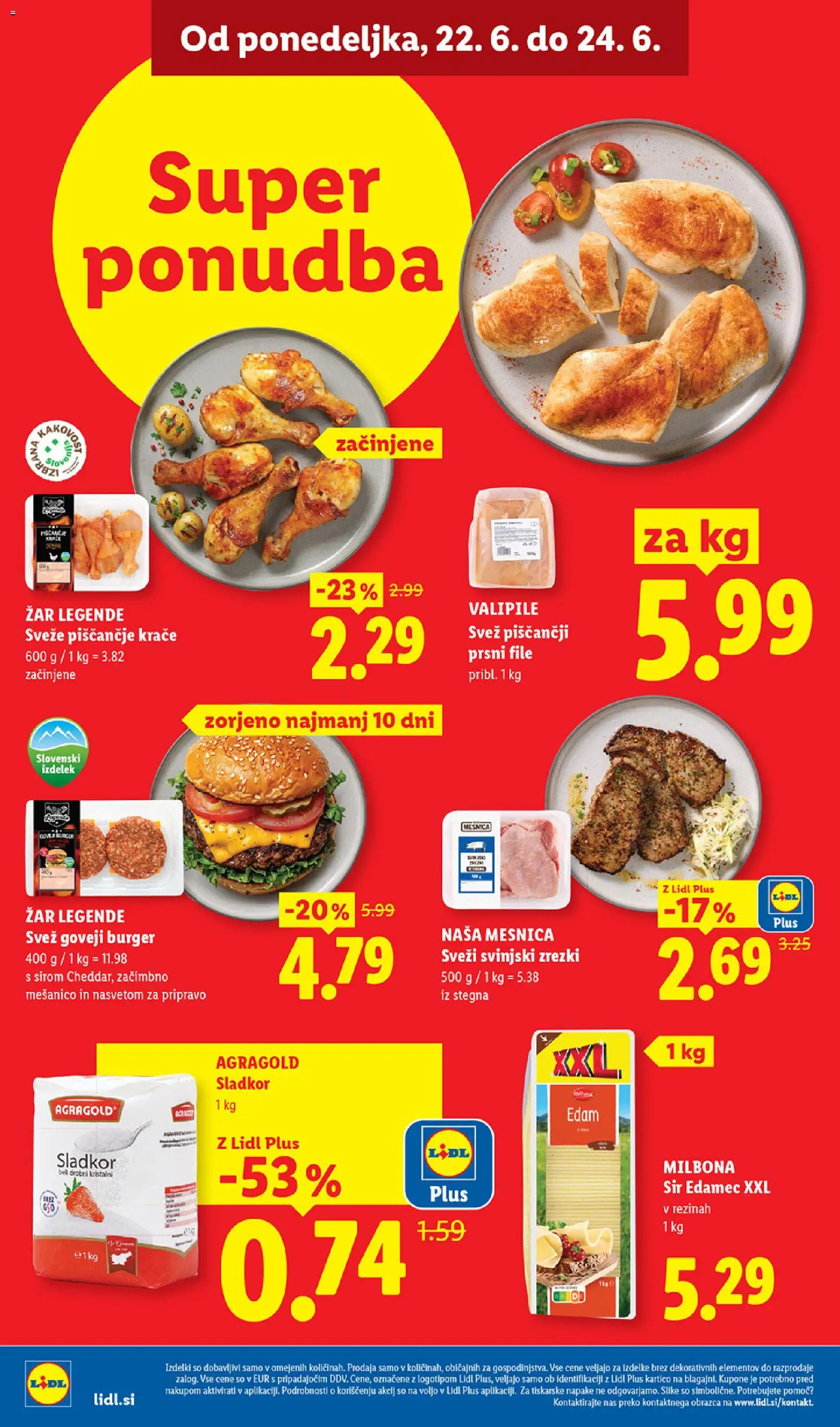 Novi Lidl katalog ponudbe – veljaven od 18.06.2026 | Stran: 42 | Izdelki: Edamec, Zar, Sir, Zrezki
