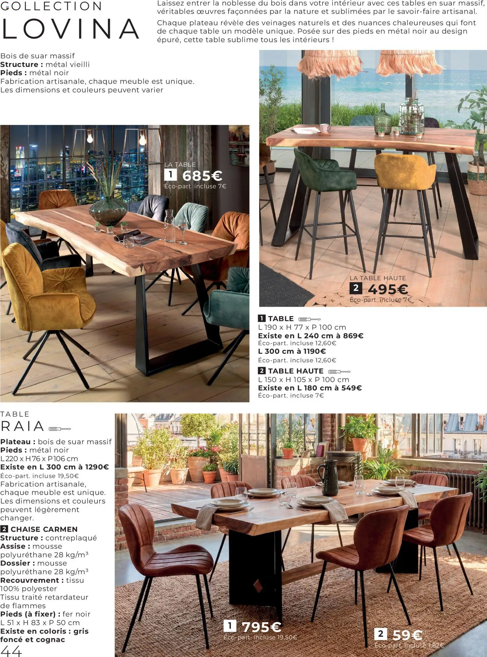 {H1} | Page: 44 | Produits: Meuble, Plateau, Mousse, Table
