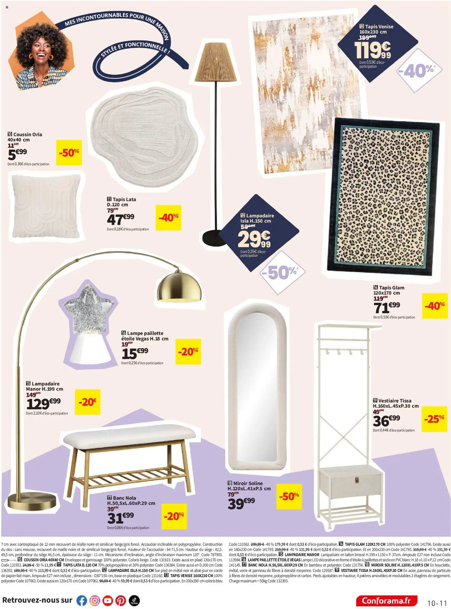{H1} | Page: 11 | Produits: Enveloppe, Plaid, Miroir, Lampe