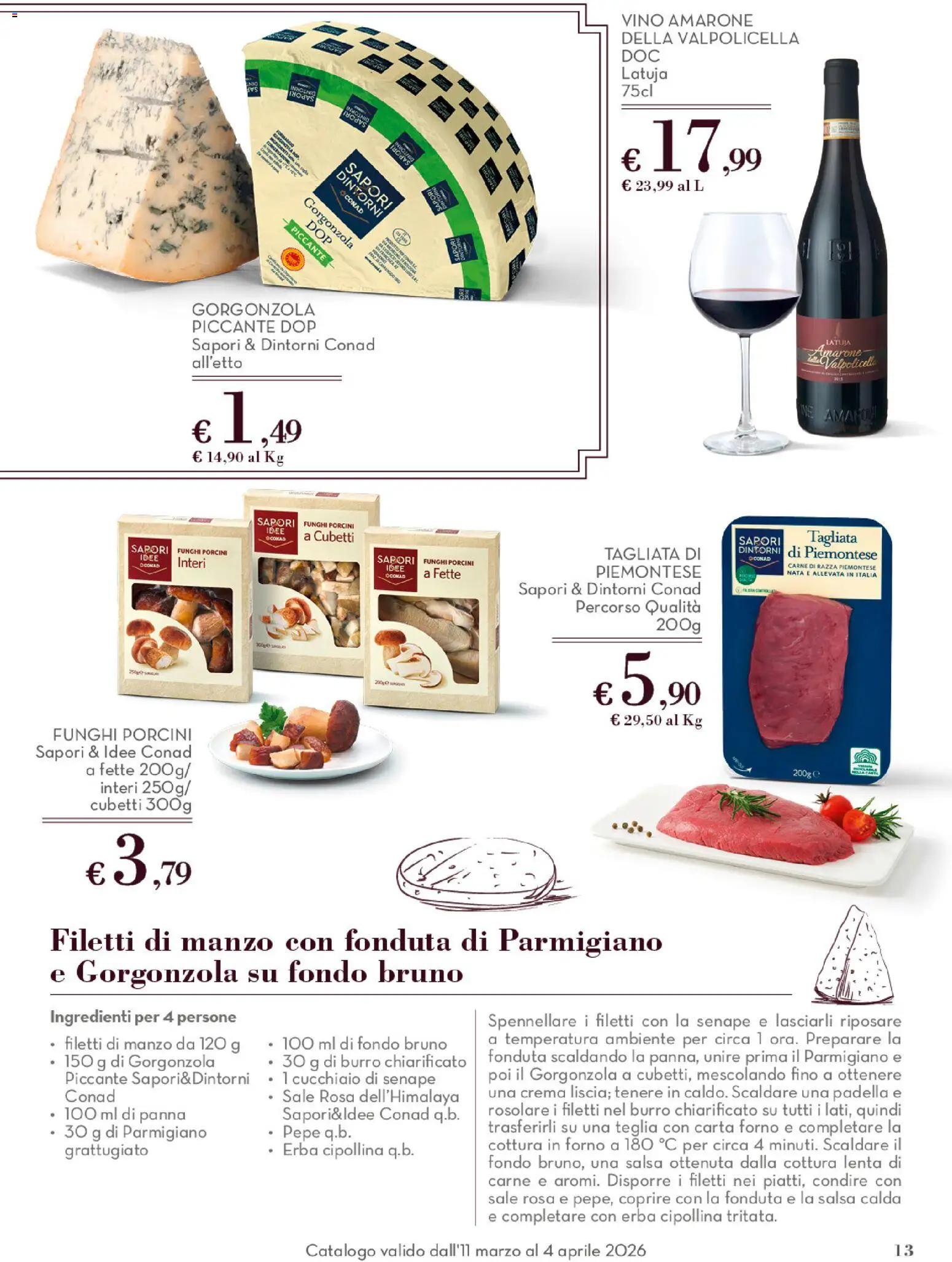 Volantino Conad del 11.03.2026 | Pagina: 13 | Prodotti: Panna, Pepe, Burro, Parmigiano