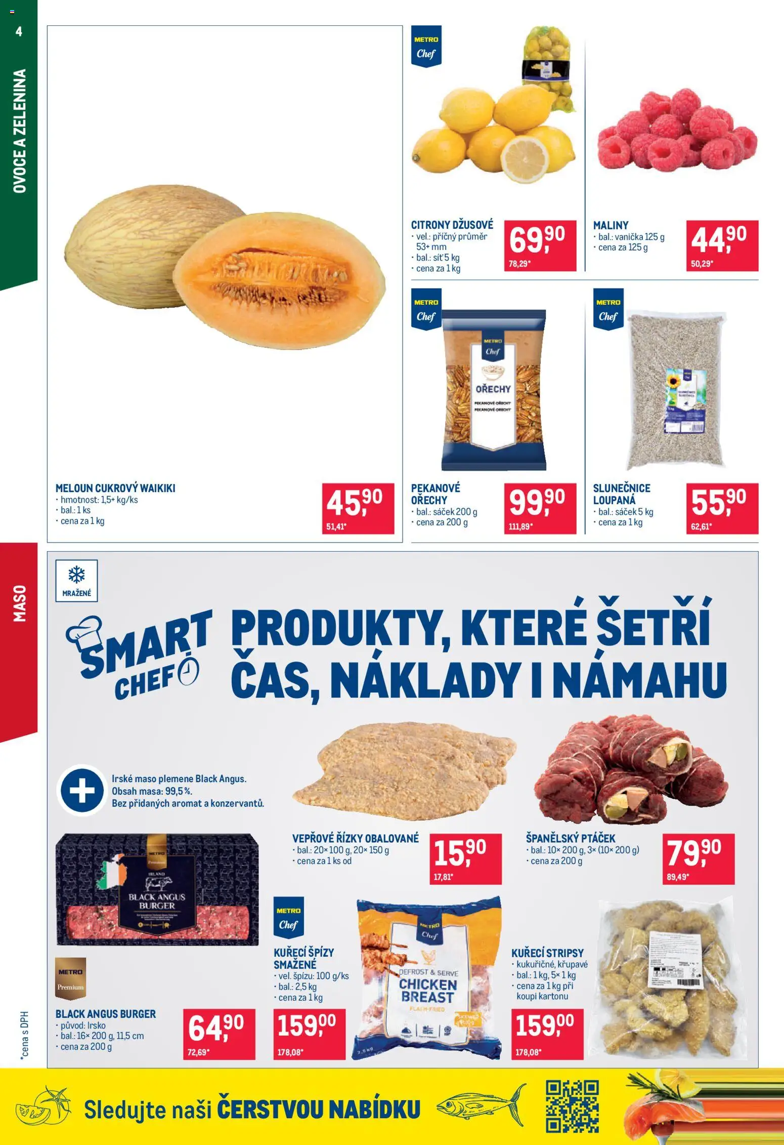 Makro leták - Gastronomie od 29.07.2026 | Strana: 4 | Produkty: Ořechy, Maliny, Citróny, Kuřecí stripsy
