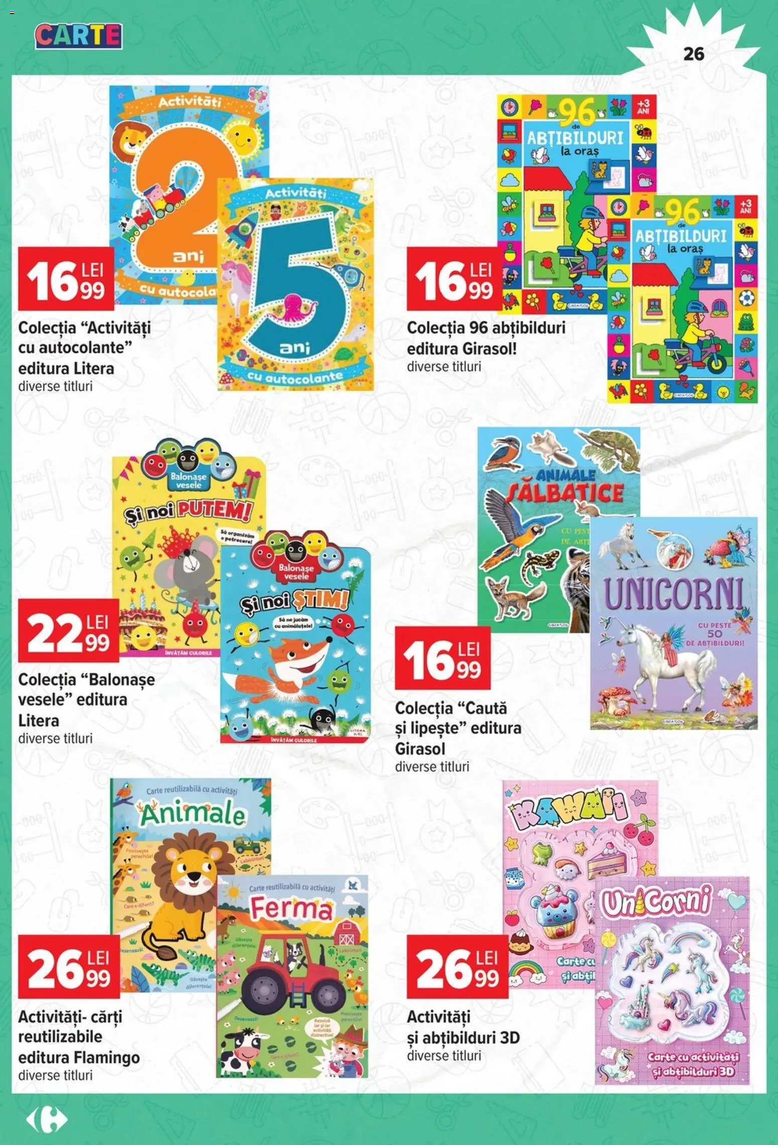 Noul catalog Carrefour – valabil de la 12.08.2026 | Pagină: 26 | Produse: Cărți, Pește