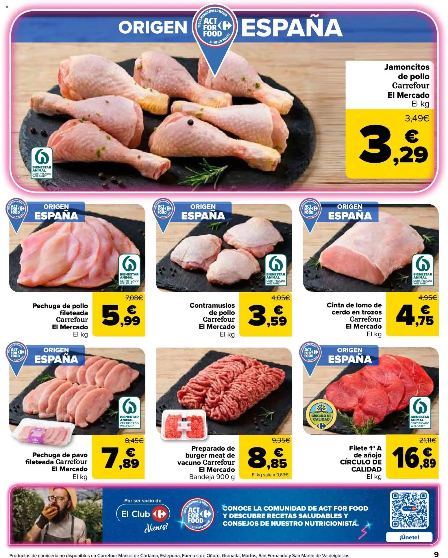 Carrefour Market folleto │ válido desde el 26.05.2026 | Página: 9 | Productos: Pechuga de pollo fileteada, Cerdo, Filete, Bandeja