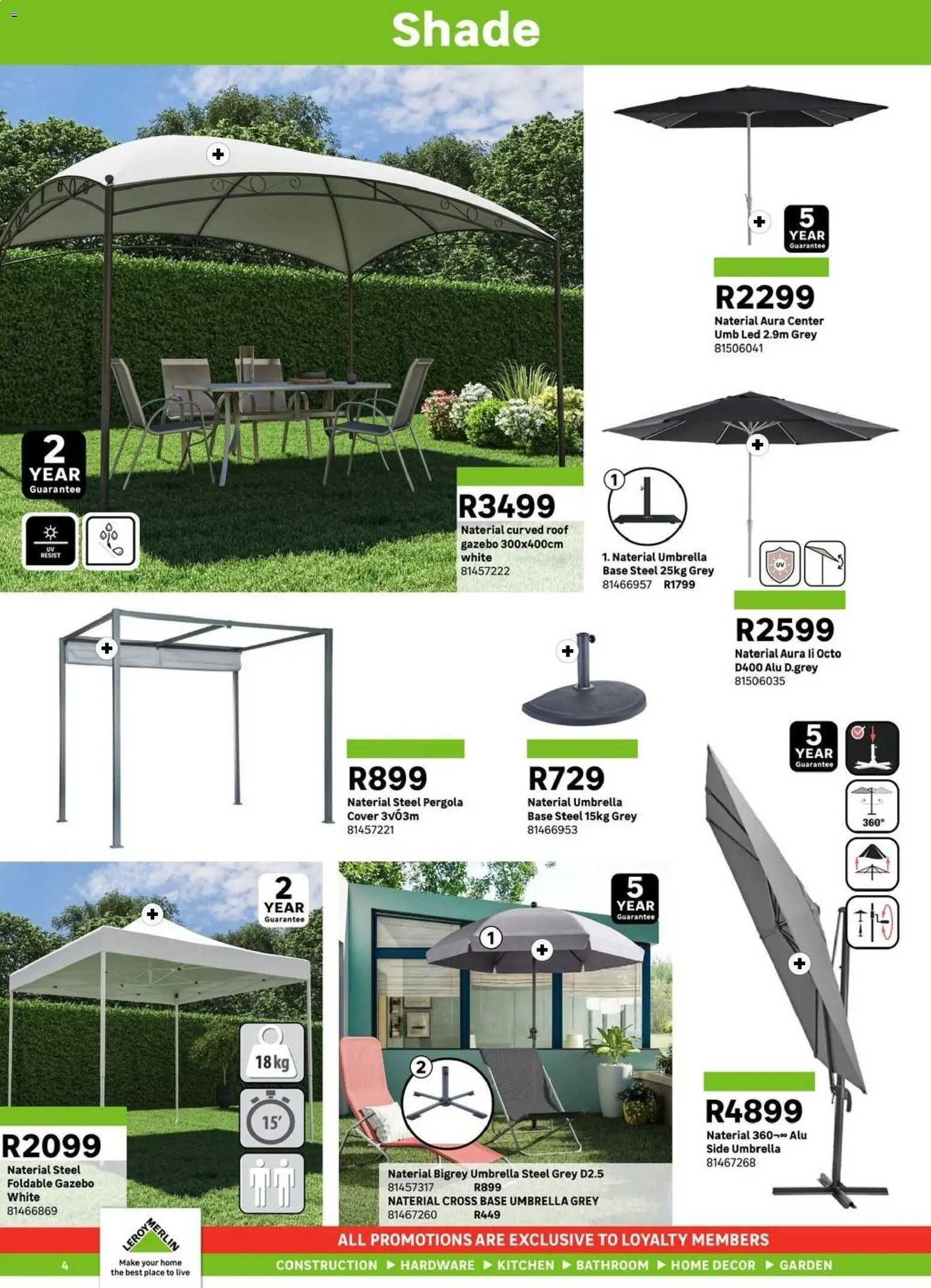 New Leroy Merlin catalogue – valid from 24/09/2026 | Page: 4 | Products: Cover, Umbrella