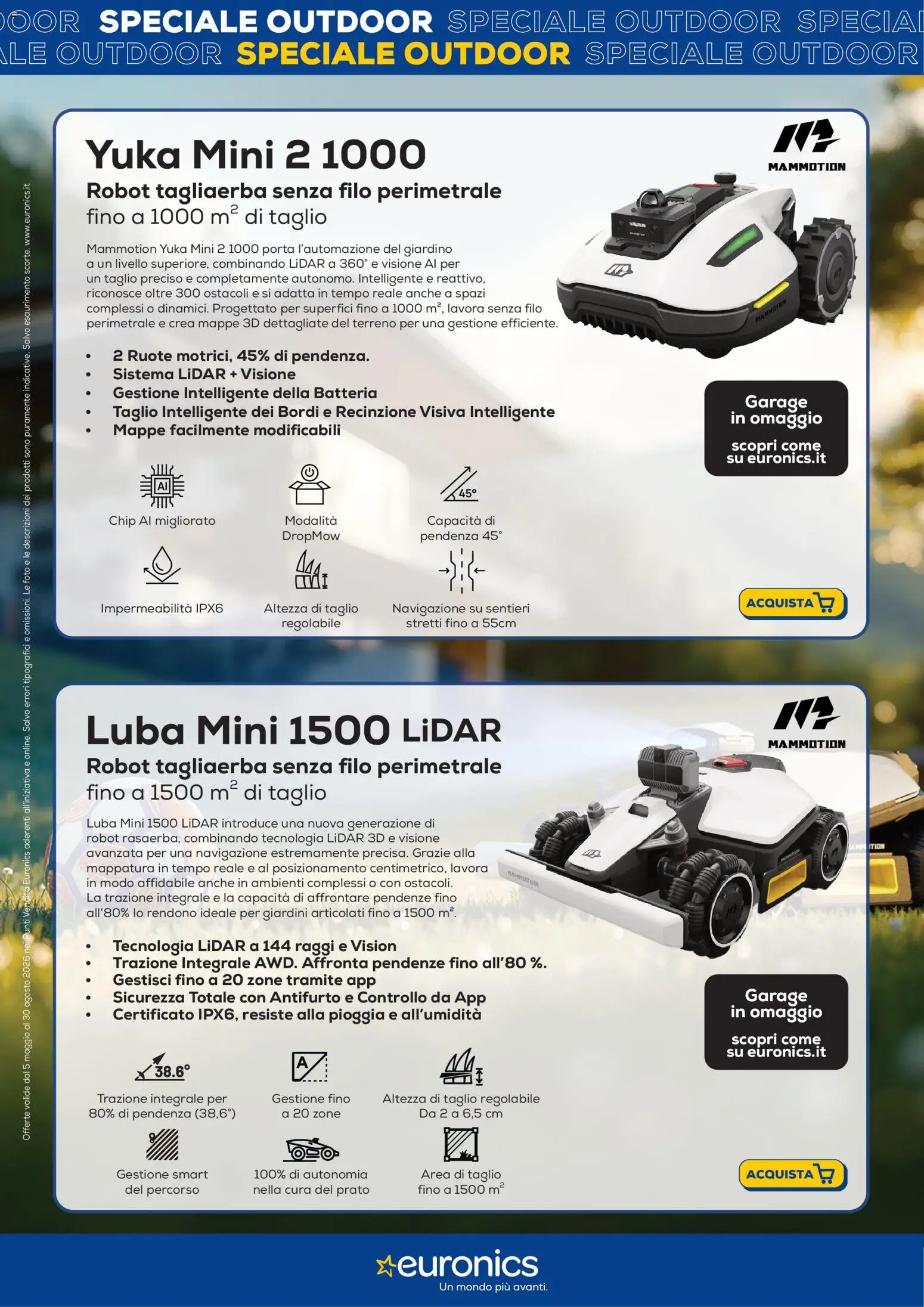 Volantino Euronics del 05/05/2026 | Pagina: 13 | Prodotti: Recinzione, Robot, Navigazione, Batteria