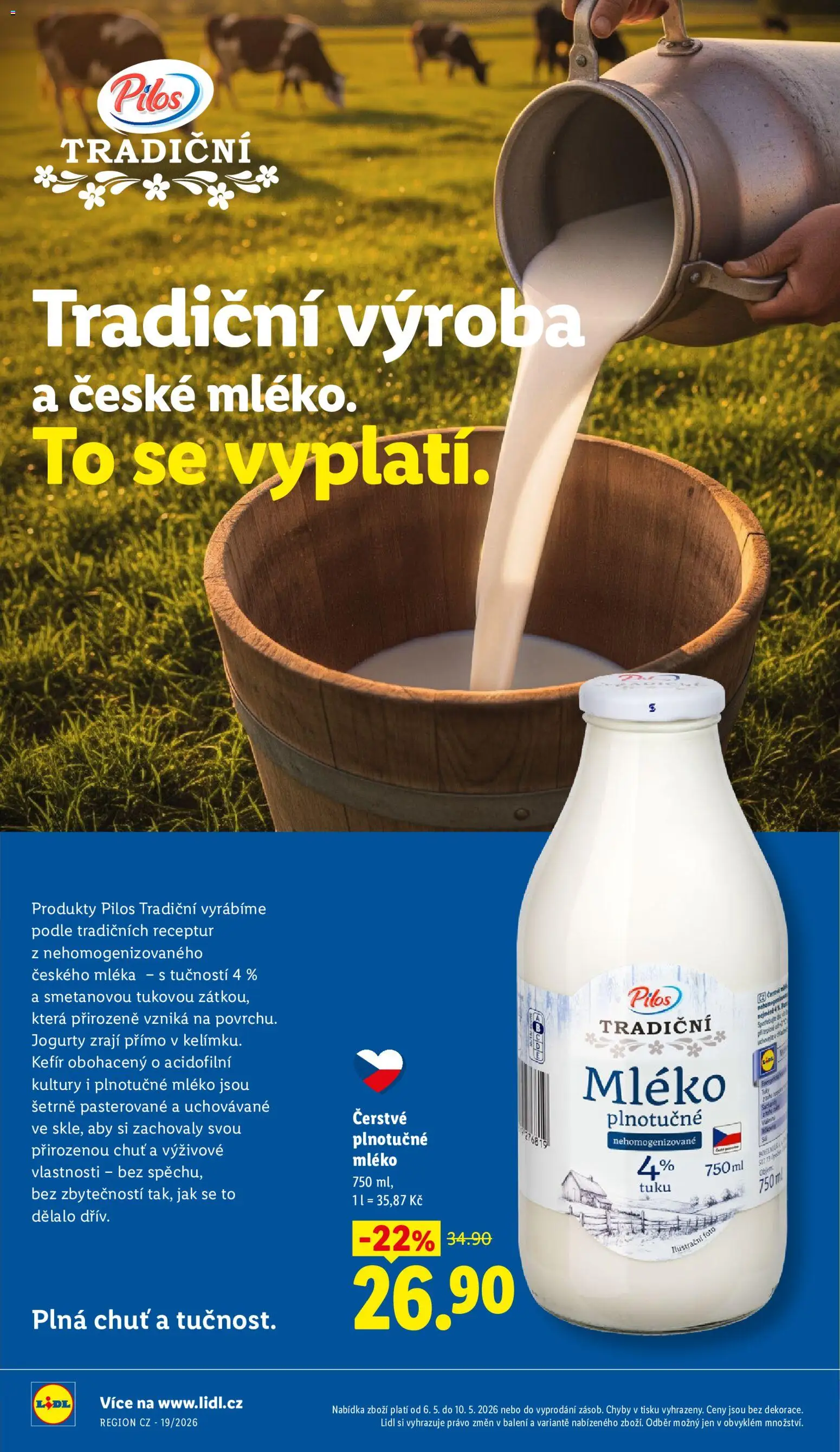 Lidl leták od 06.05.2026 | Strana: 24 | Produkty: Kefír, Mléko, Plnotučné mléko, Jogurty